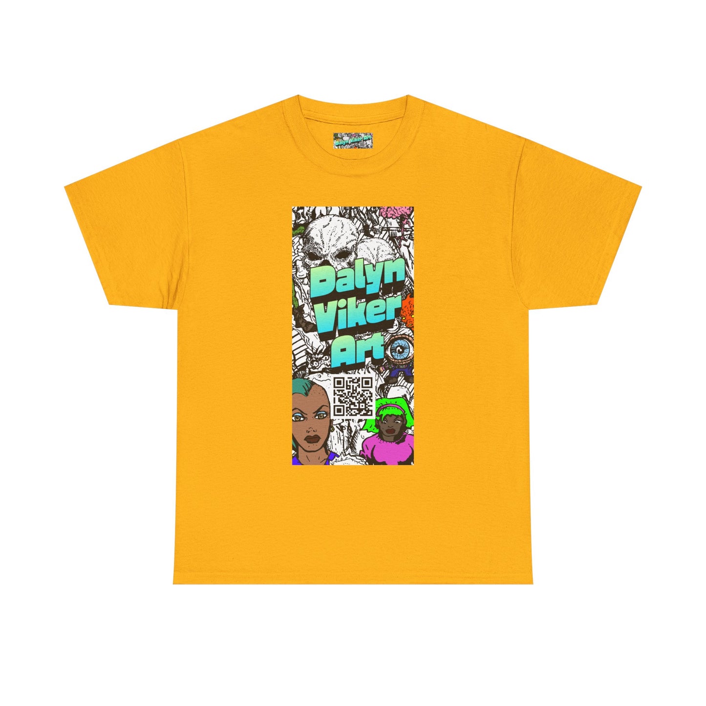 Graphic Art T-Shirt — "Dalyn Viker Art" Vertical Collage Tee