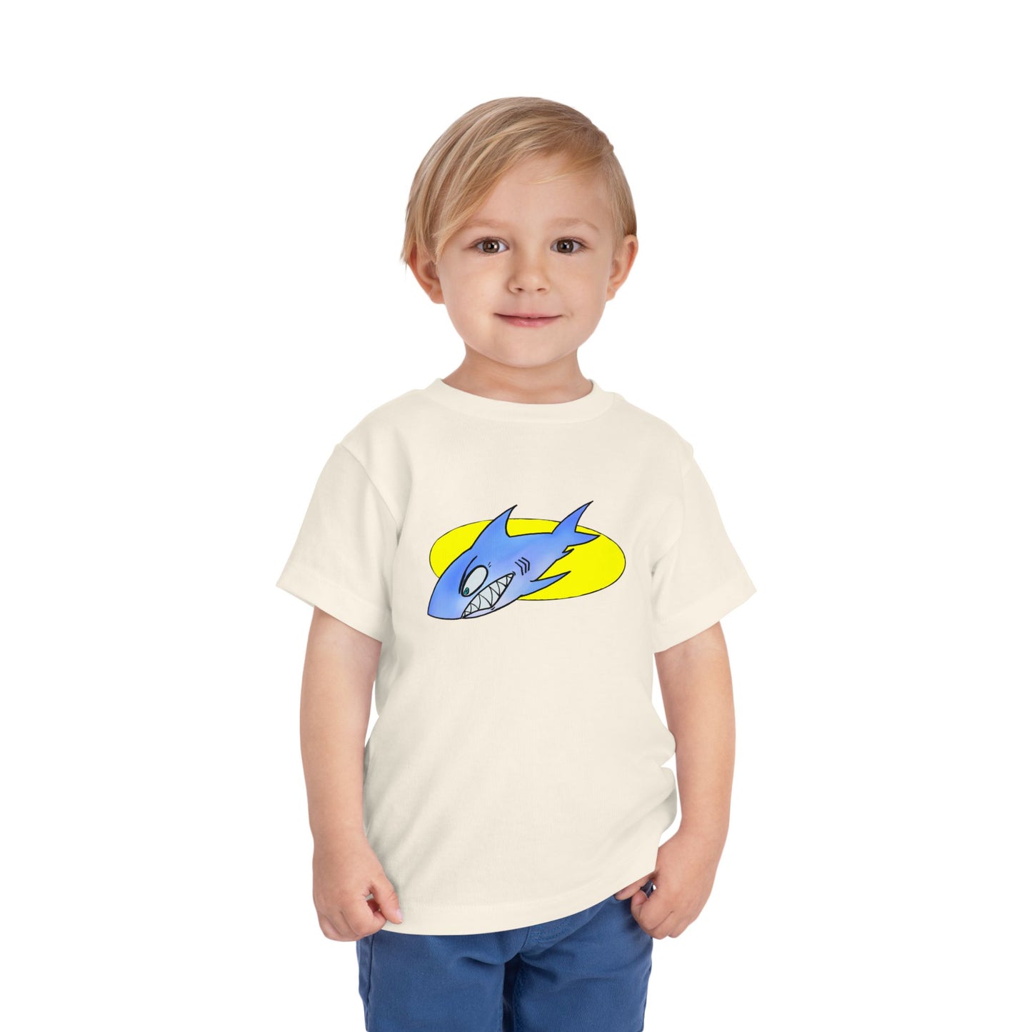 Toddler Shark Tee — Cute Blue Shark Graphic Kids Shirt