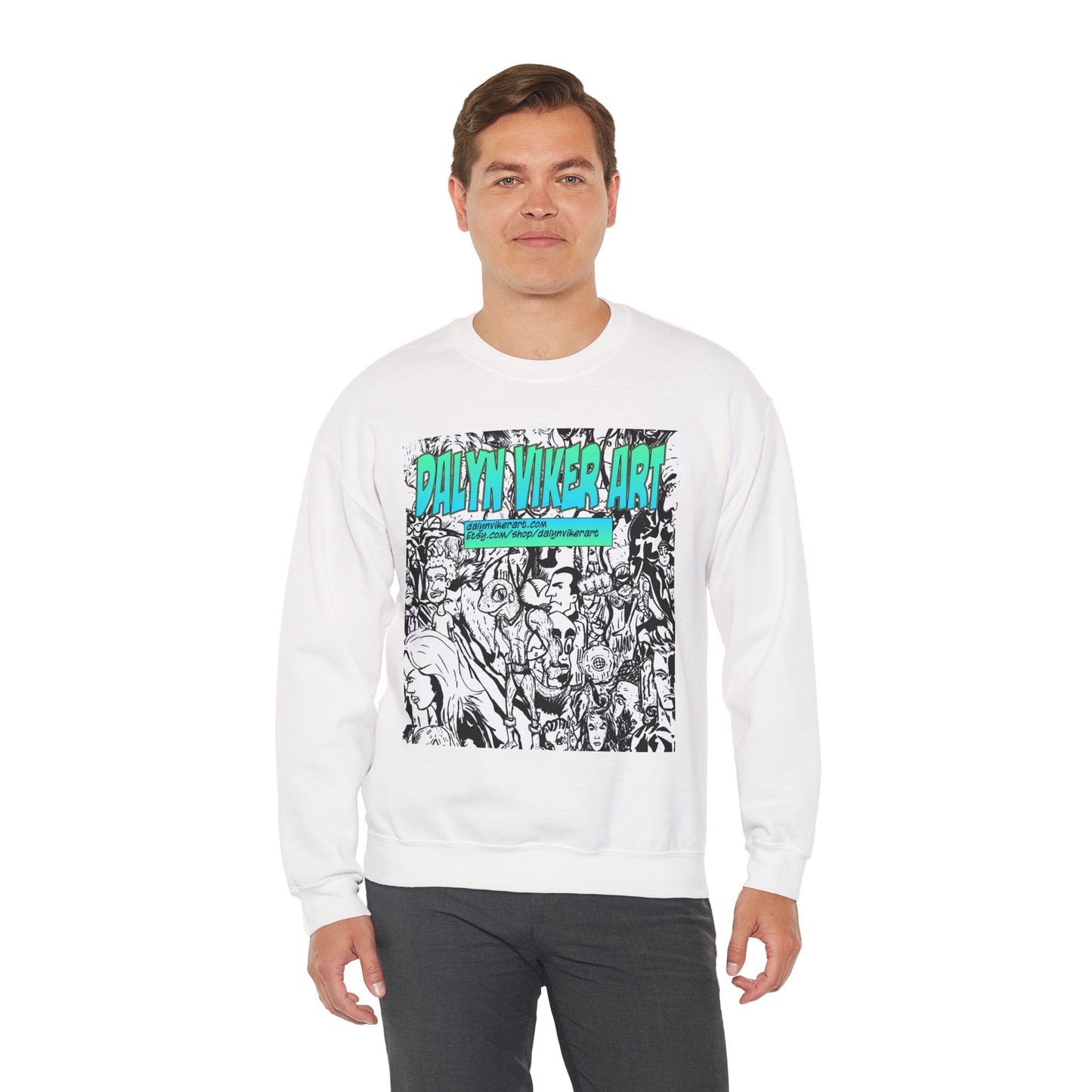 Graphic Art Crewneck Sweatshirt - Dalyan Viker Art Edition