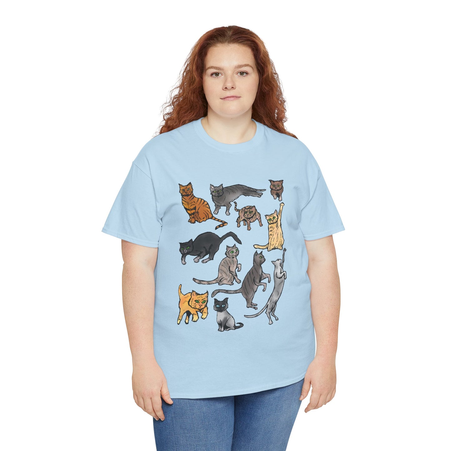 Cats Collage T-Shirt — Cute Cat Illustration Tee for Cat Lovers