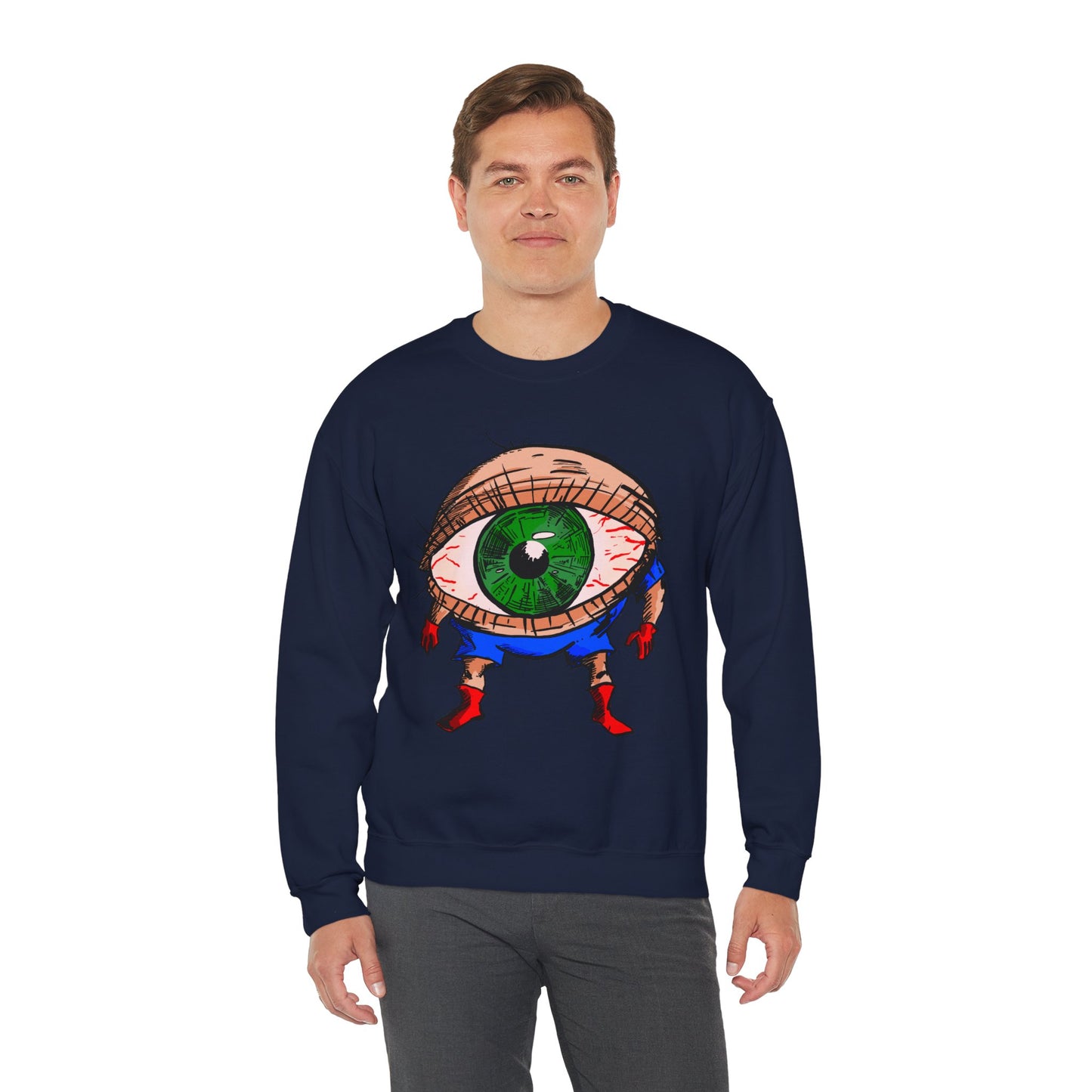 Terrif-EYE-ing Unique Cartoon Eye Sweatshirt - Unisex Heavy Blend™