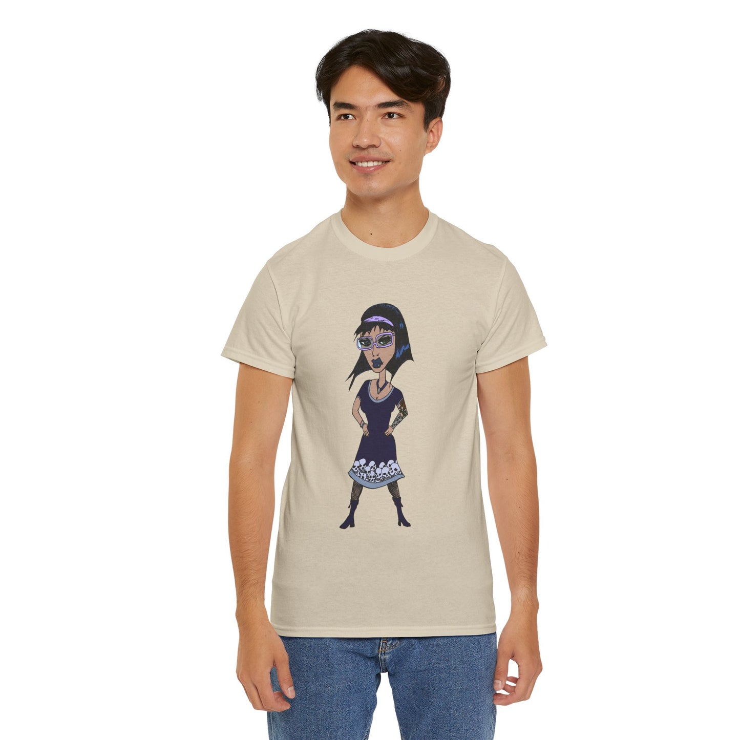 Gothic Doll T-Shirt — Retro Vampire Girl Graphic Tee