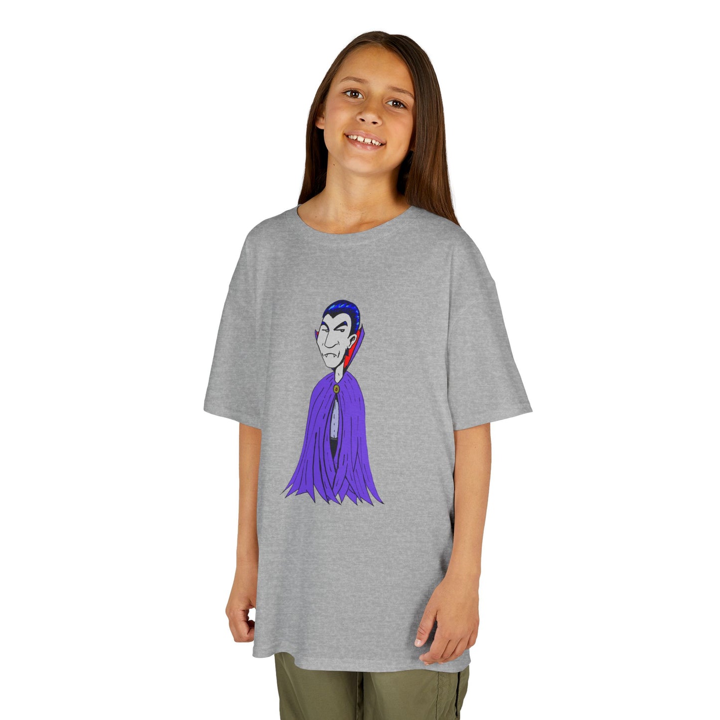 Kids Vampire T-Shirt — Cute Purple Dracula Tee for Halloween