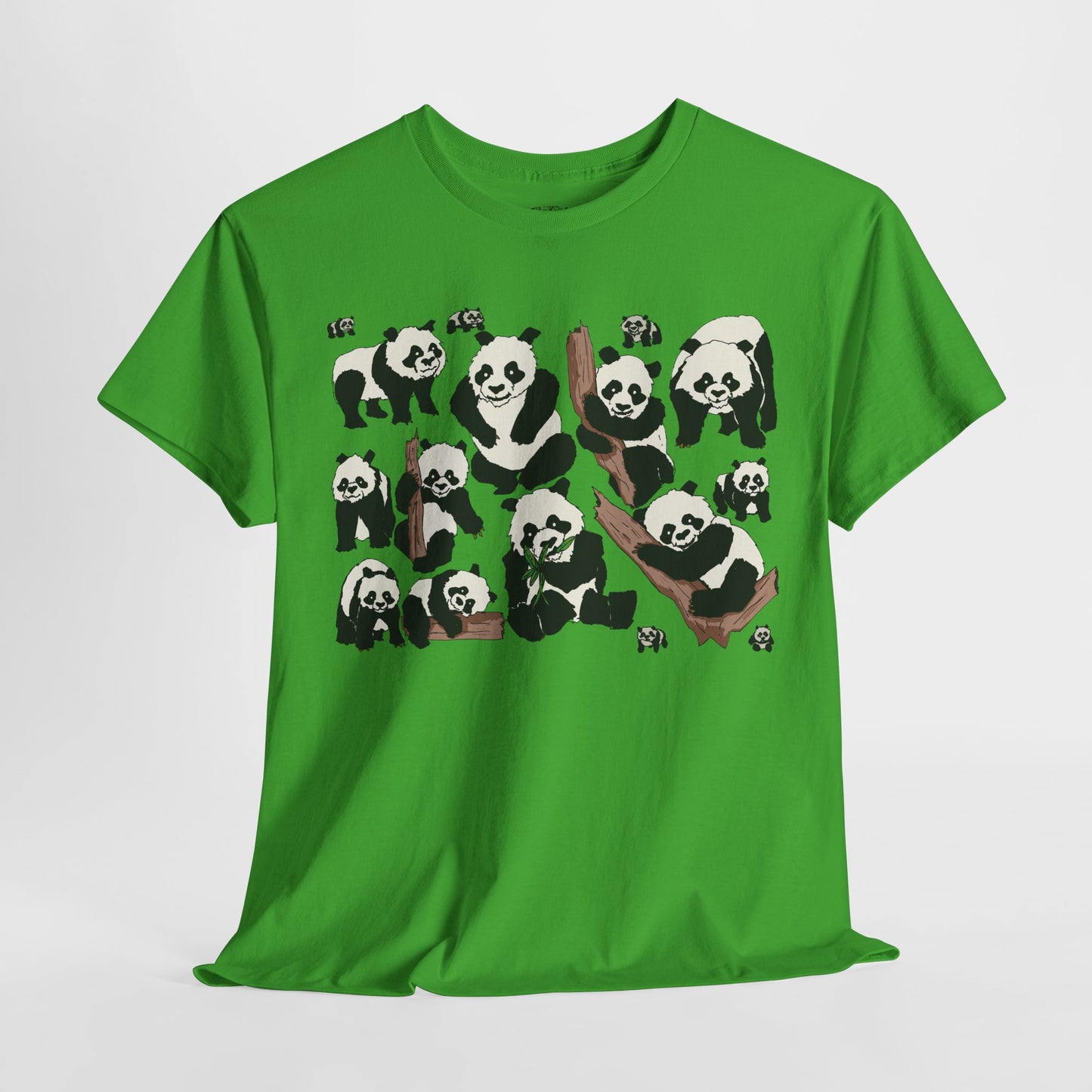 Cute Panda Design Unisex Heavy Cotton Tee | Animal Lover Gift, Casual Wear, Eco-Friendly Apparel, Nature Enthusiast Clothing