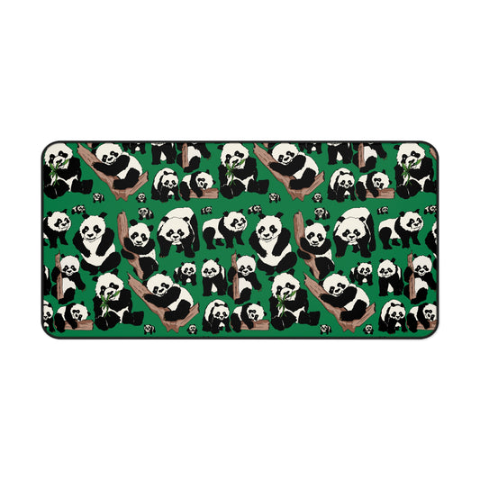 Panda-Themed Desk Mat - Cute Panda Office Decor, Gifts for Animal Lovers, Workspace Accessories, Wildlife Home Decor, Desktop Mat