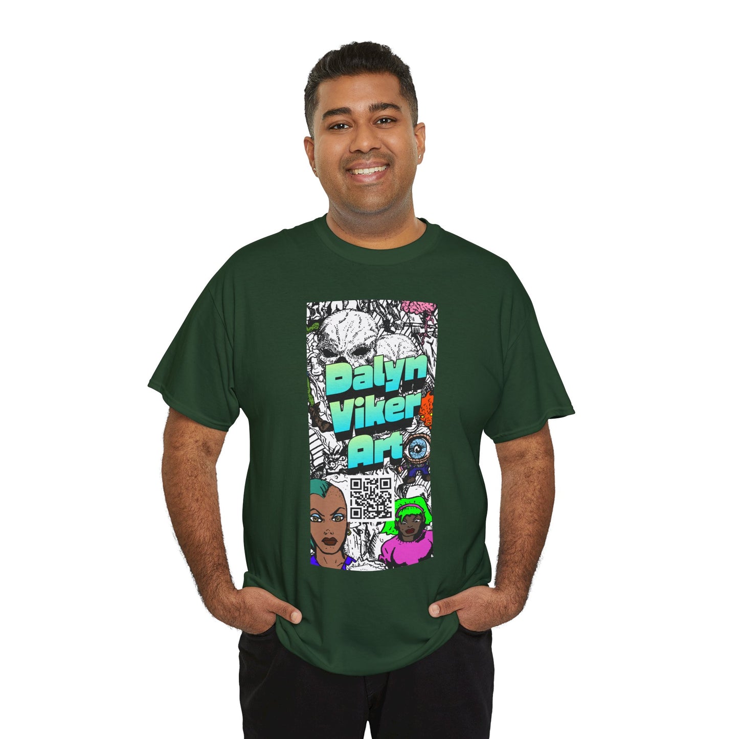 Graphic Art T-Shirt — "Dalyn Viker Art" Vertical Collage Tee