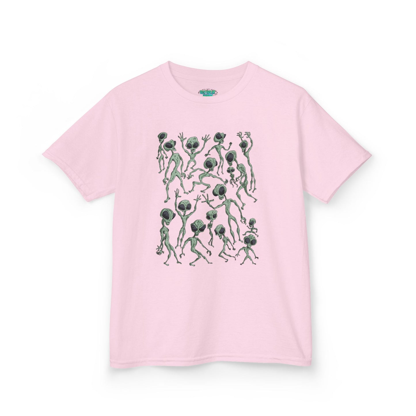 Alien Dance Party Kids Playful Graphic Tee, Kids T-Shirt, Fun Children’s Apparel, Unique Gift for Kids, Summer Wear, Kids Graphic Shirt