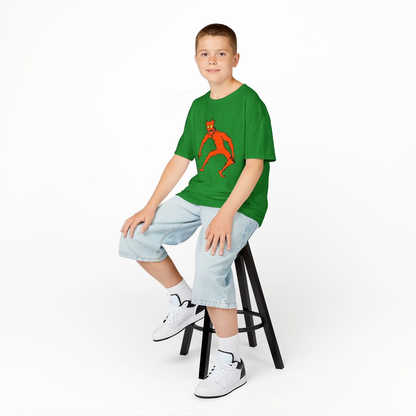 Kids Fire Monster Tee - Fun and Spooky Cotton T-Shirt for Kids
