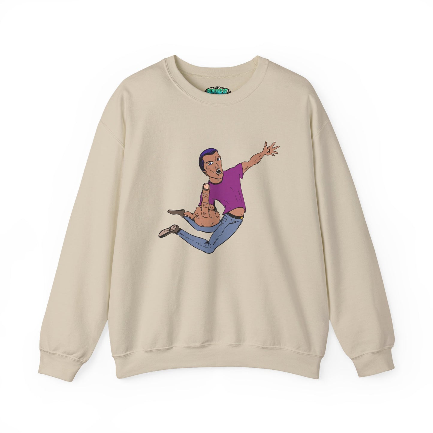 Flying Eff Dynamic Cartoon Character Crewneck Sweatshirt