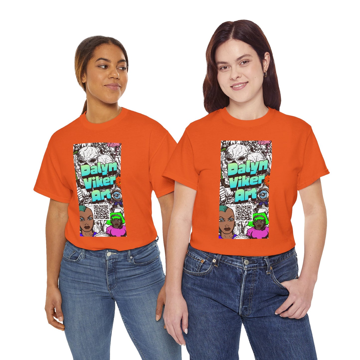 Graphic Art T-Shirt — "Dalyn Viker Art" Vertical Collage Tee