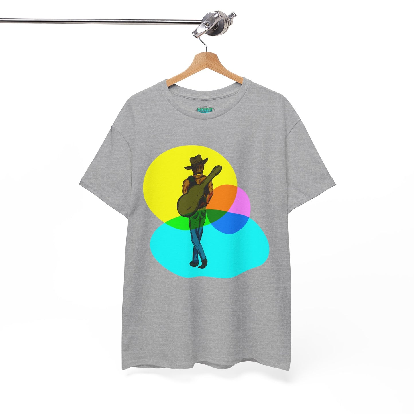 Cowboy Guitar Tee — Colorful Music T‑Shirt