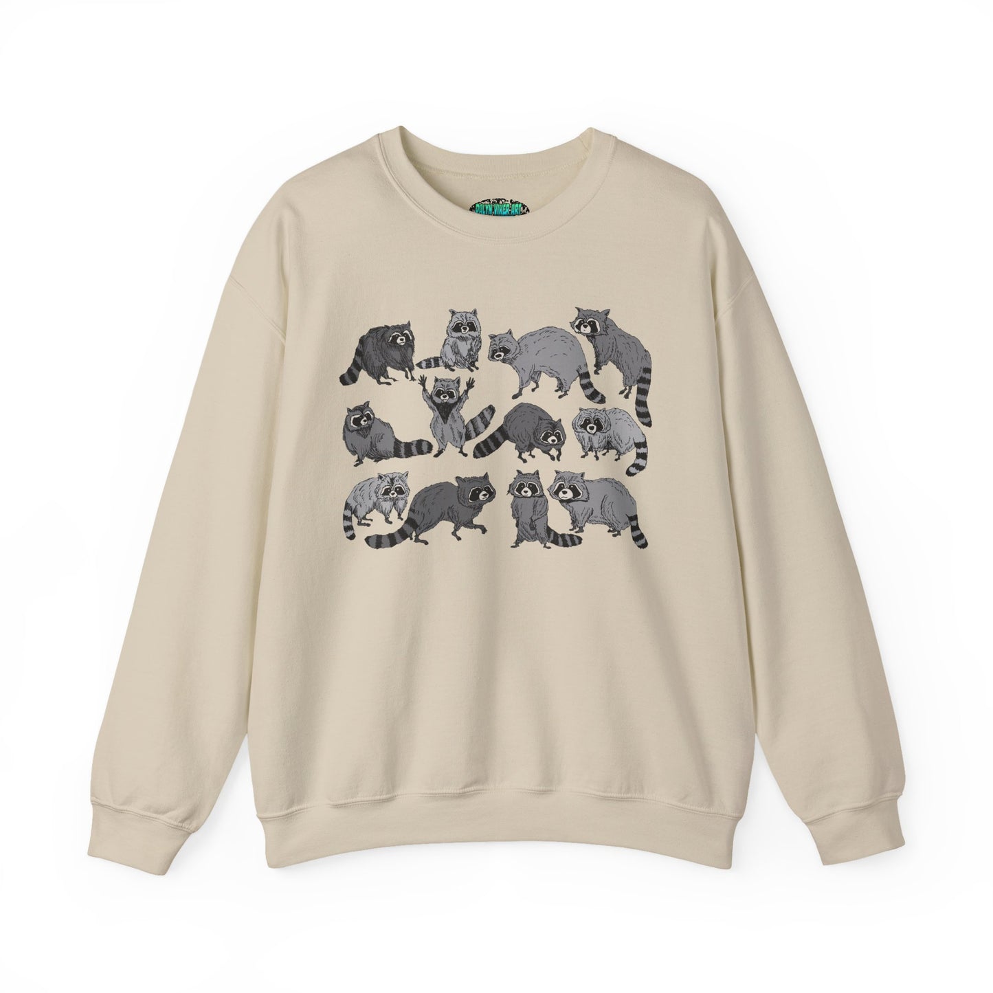 Playful Raccoon Crewneck Sweatshirt - Unisex Heavy Blend