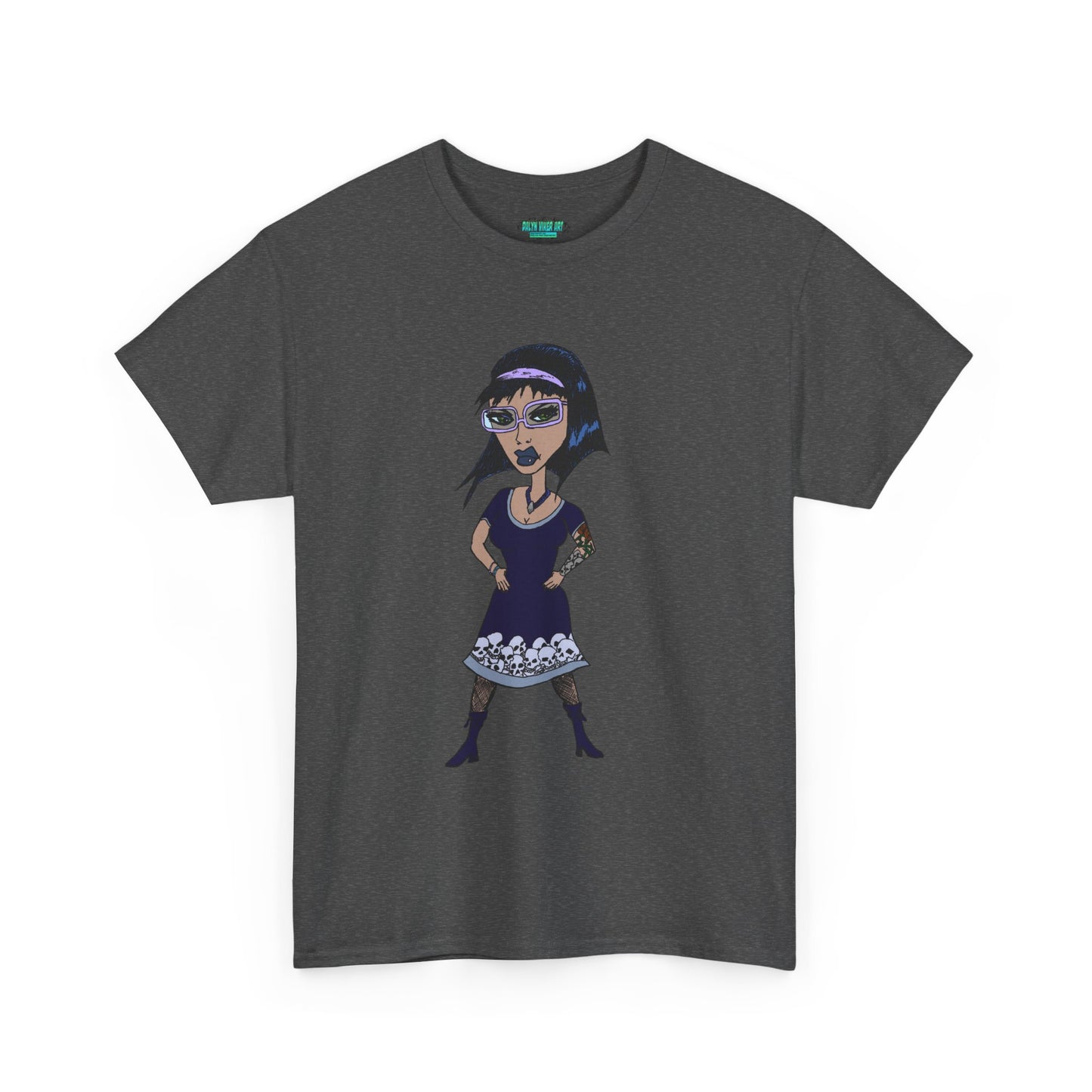 Gothic Doll T-Shirt — Retro Vampire Girl Graphic Tee