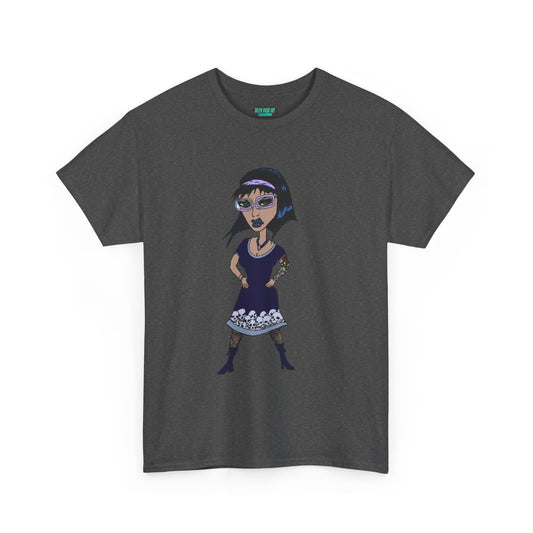 Gothic Doll T-Shirt — Retro Vampire Girl Graphic Tee