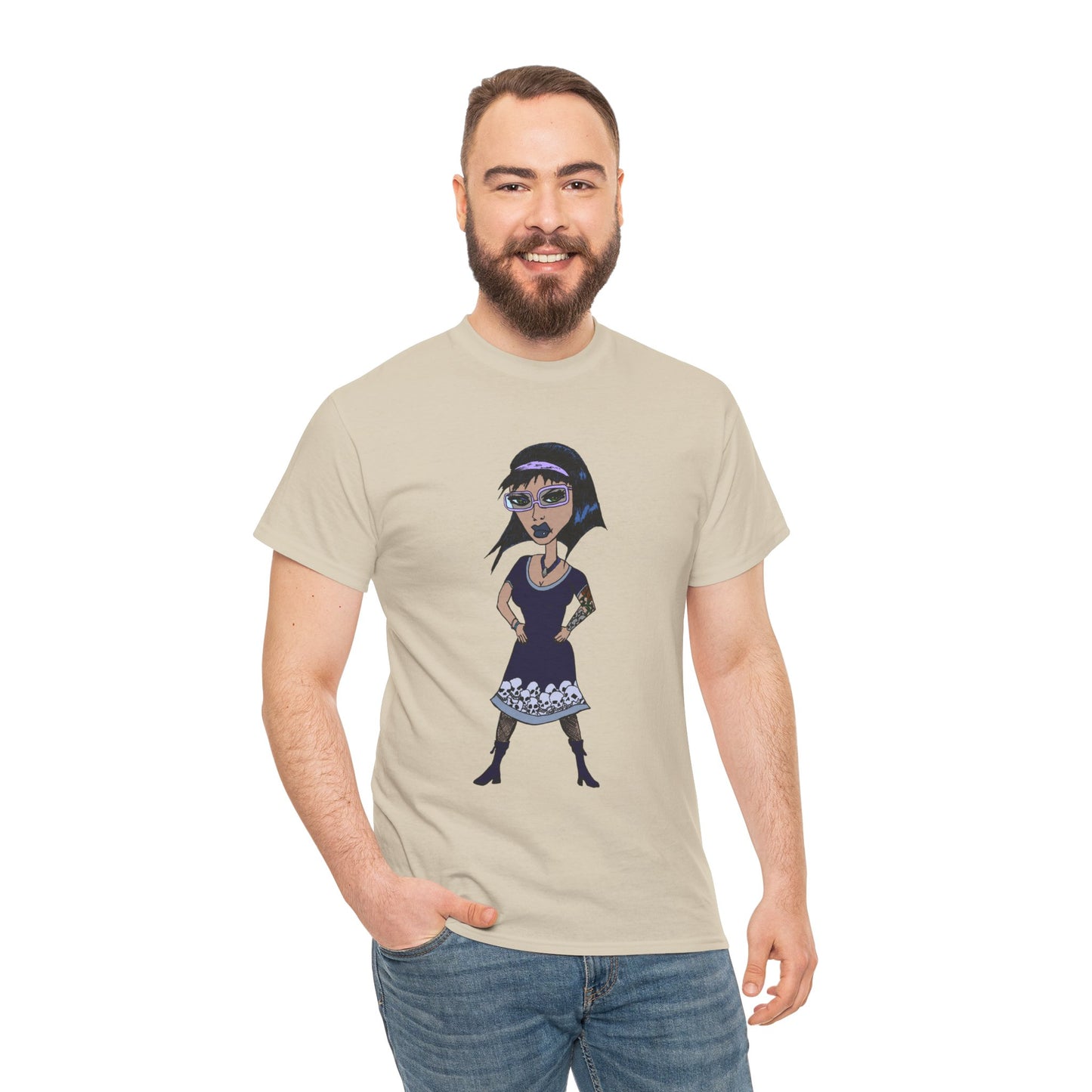 Gothic Doll T-Shirt — Retro Vampire Girl Graphic Tee