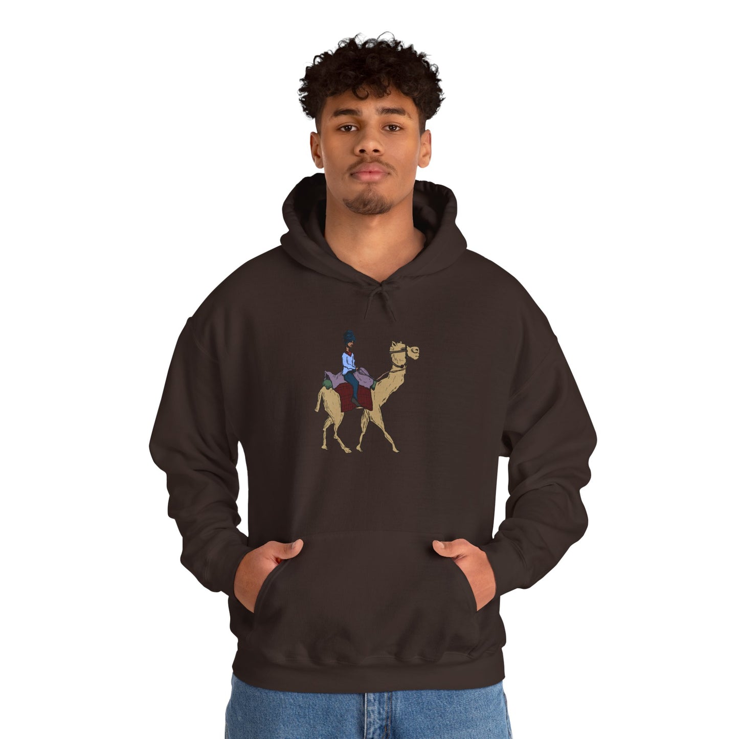 Camel Ride Hoodie, Cozy Unisex Pullover Sweatshirt, Fun Animal Lover Gift, Perfect for Travel & Adventure Enthusiasts