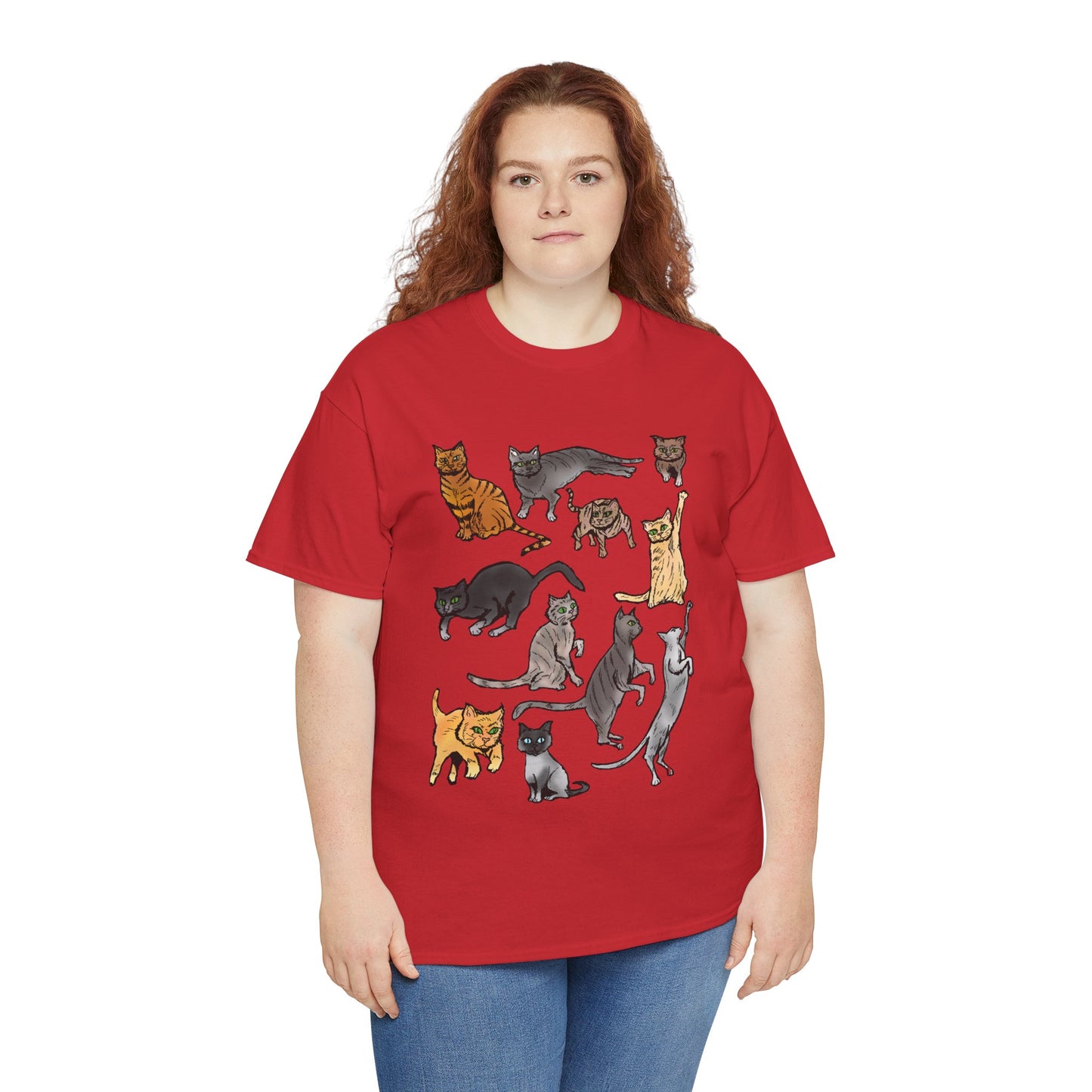 Cats Collage T-Shirt — Cute Cat Illustration Tee for Cat Lovers