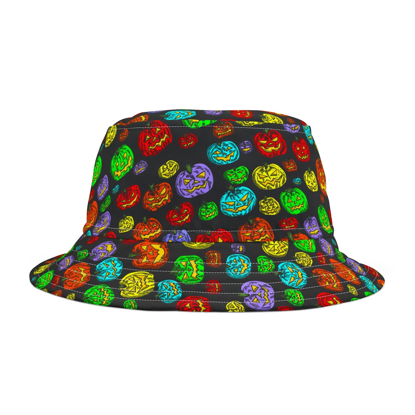 Halloween Pumpkin Bucket Hat, Fun Fall Accessory, Festival Headwear, Outdoor Summer Hat, Halloween Party Gear