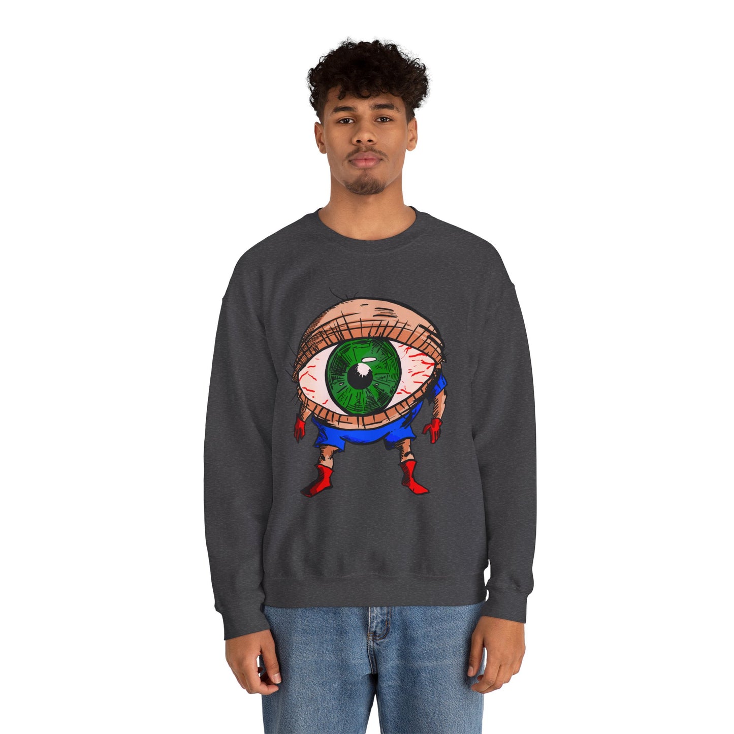 Terrif-EYE-ing Unique Cartoon Eye Sweatshirt - Unisex Heavy Blend™