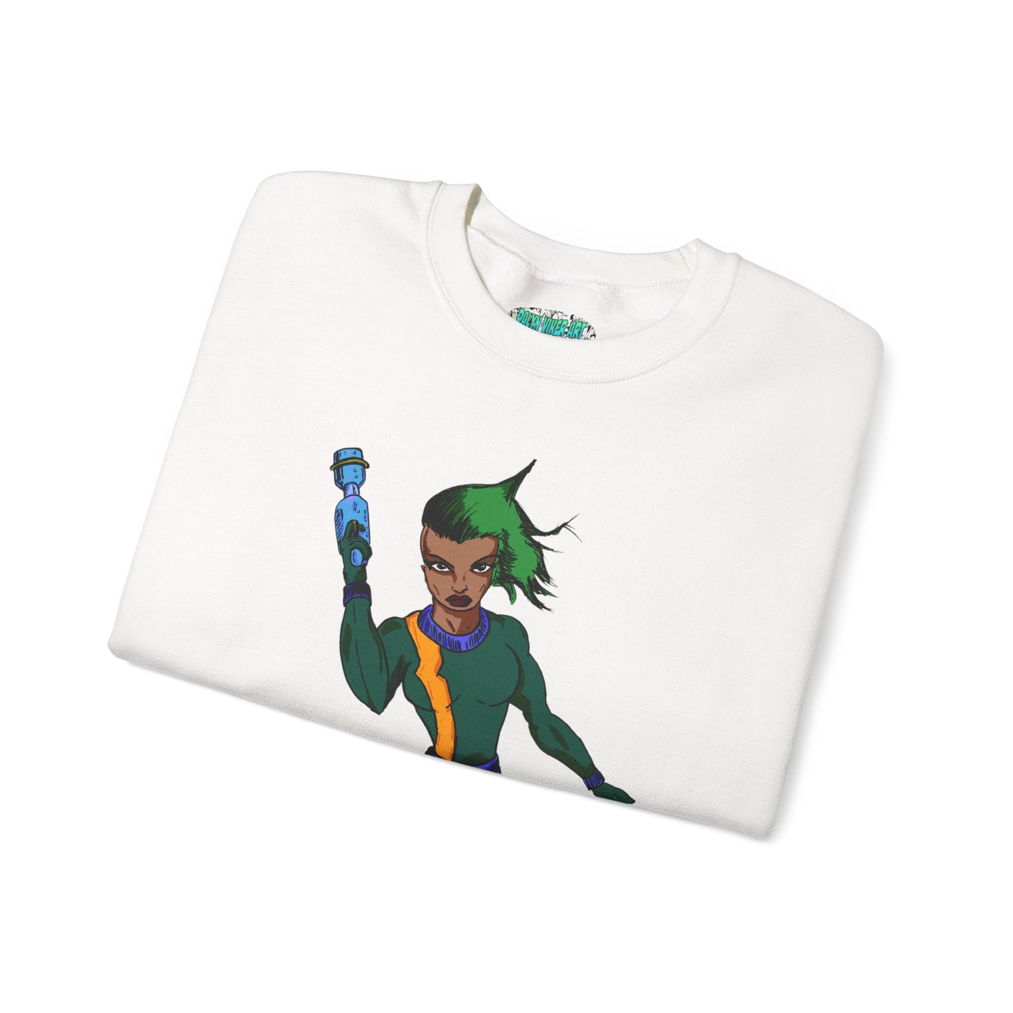 Heroic Vibes Crewneck Sweatshirt with Bold Design