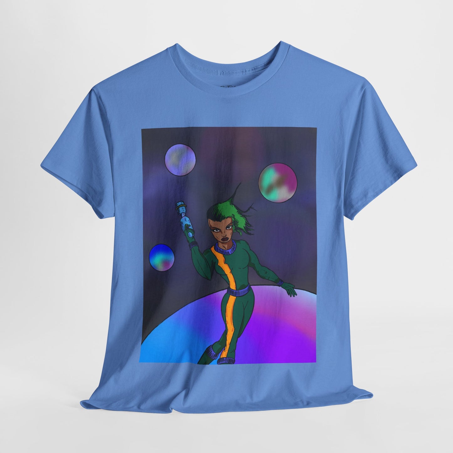 Cosmic Hero Vibe Tee - Unisex Heavy Cotton Tee, Space Art Shirt, Retro Sci-Fi T-Shirt, Gift for Space Lovers, Unique Graphic Tee