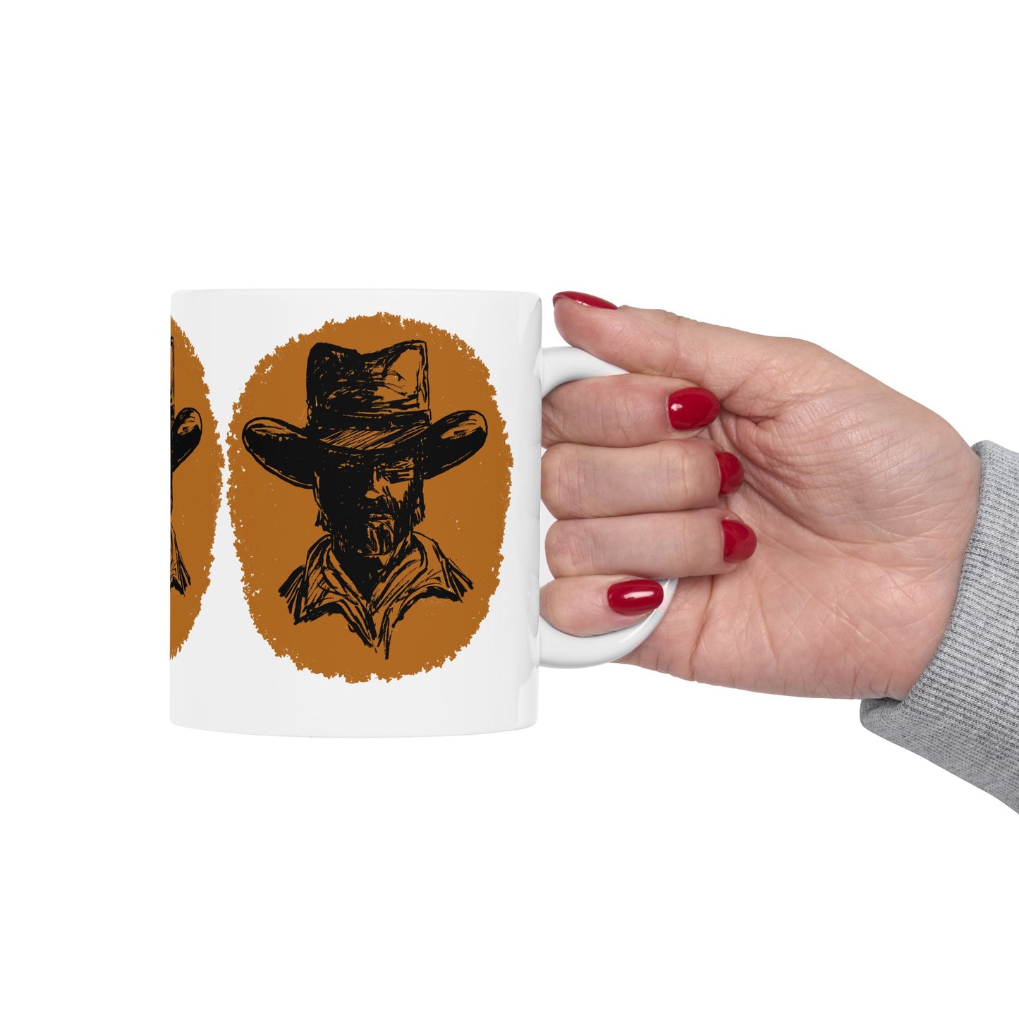 Southwestern Cowboy Ceramic Mug, (11oz)