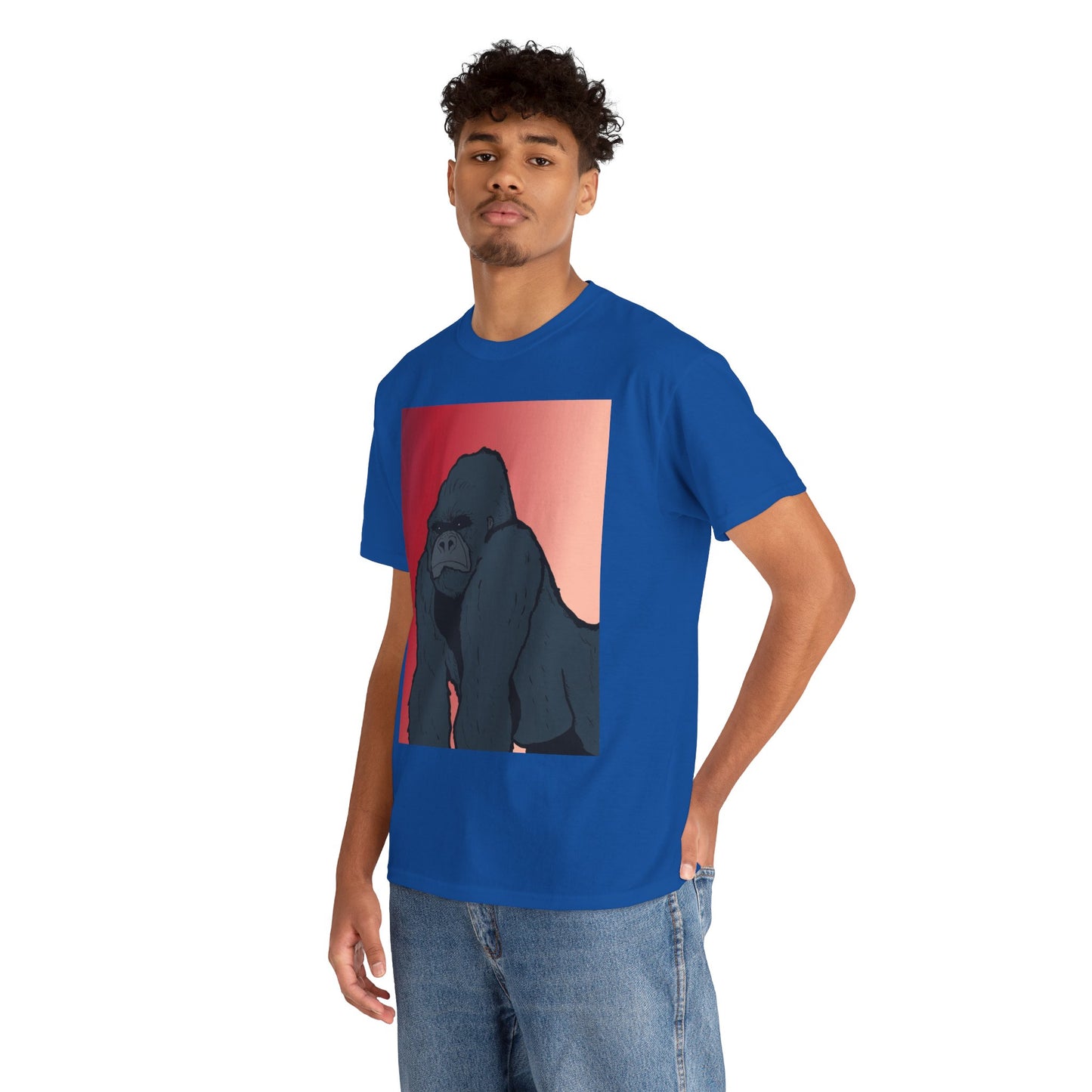 Gorilla Graphic Tee — Vintage Sunset Primate Illustration Shirt