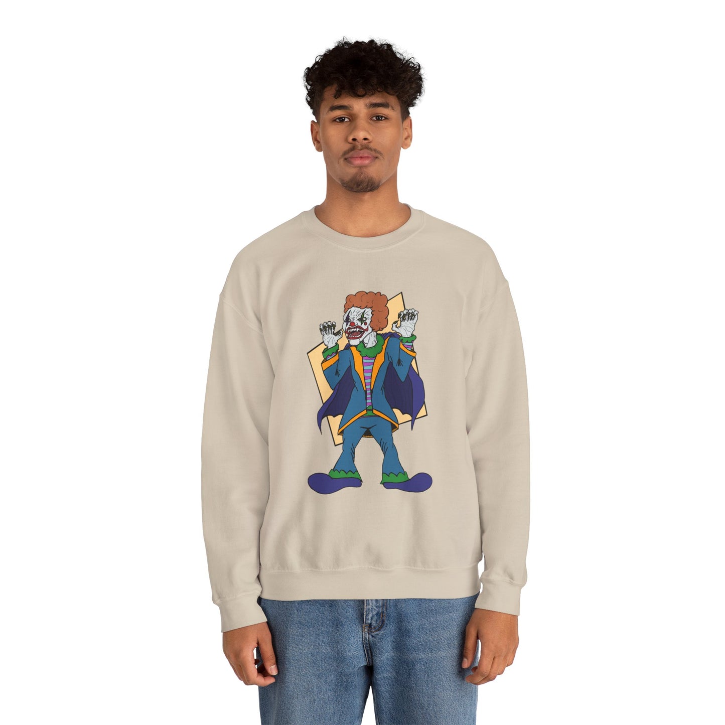Vampire Clown Funny Horror-Inspired Unisex Crewneck Sweatshirt