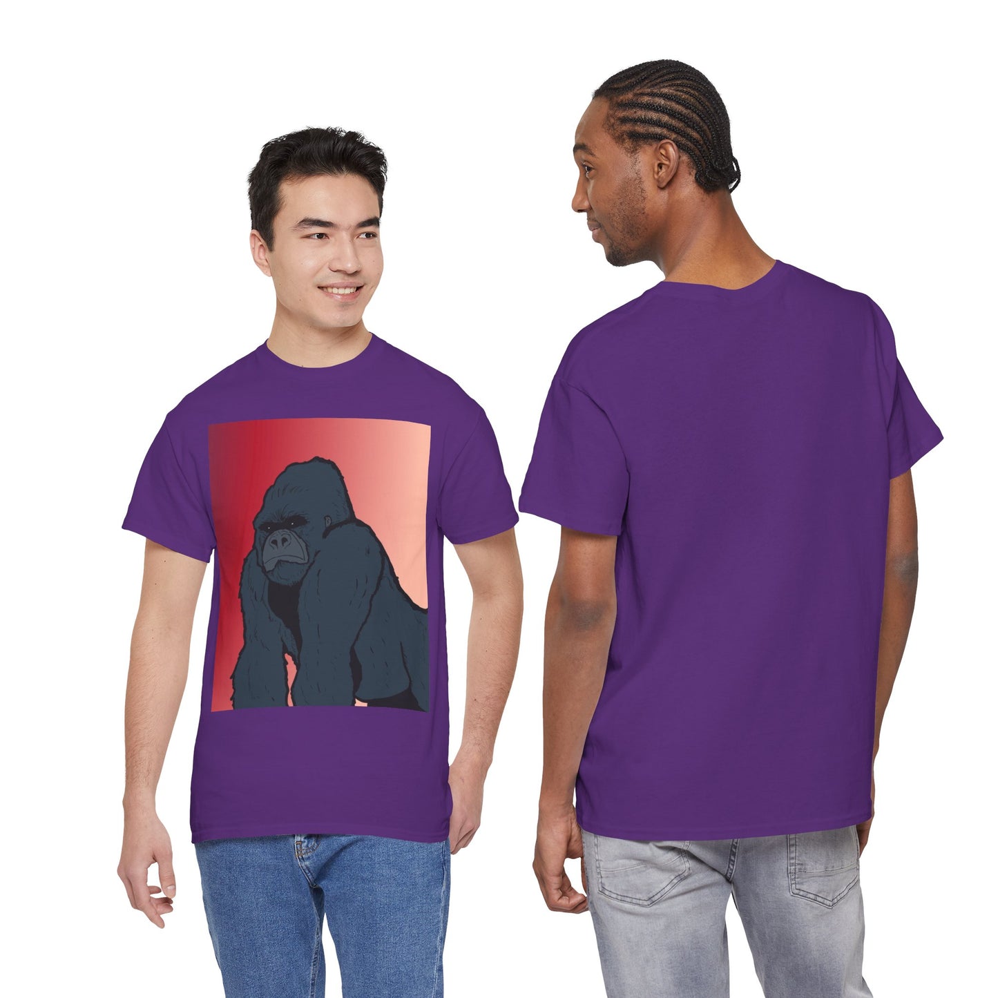 Gorilla Graphic Tee — Vintage Sunset Primate Illustration Shirt
