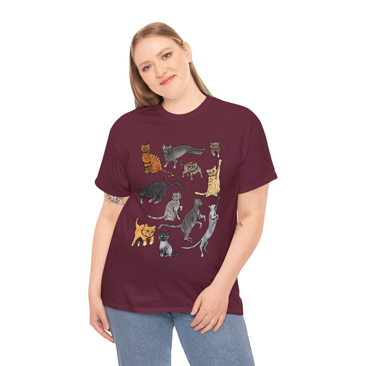 Cats Collage T-Shirt — Cute Cat Illustration Tee for Cat Lovers