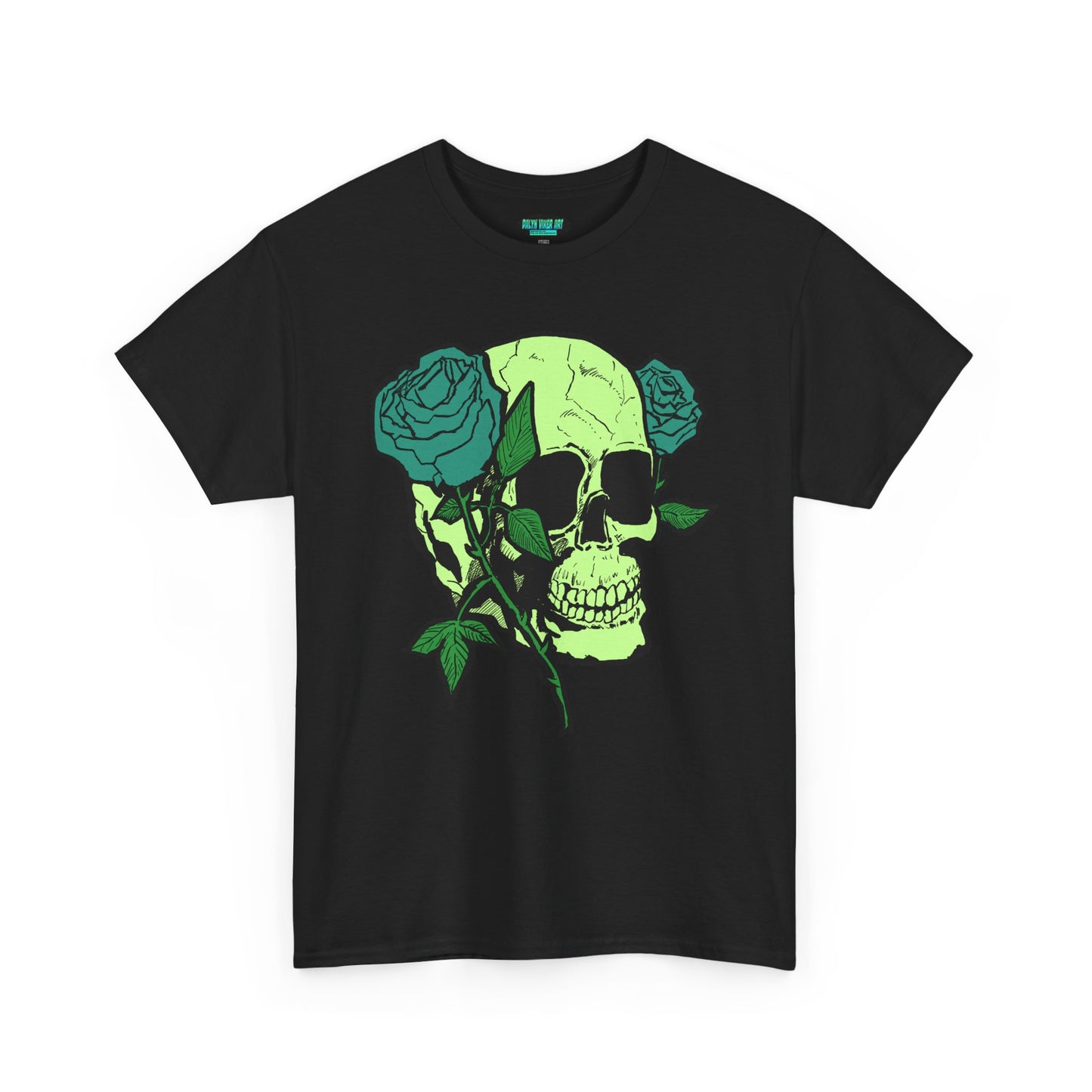 Skull & Rose Graphic Tee - Unisex Heavy Cotton Shirt