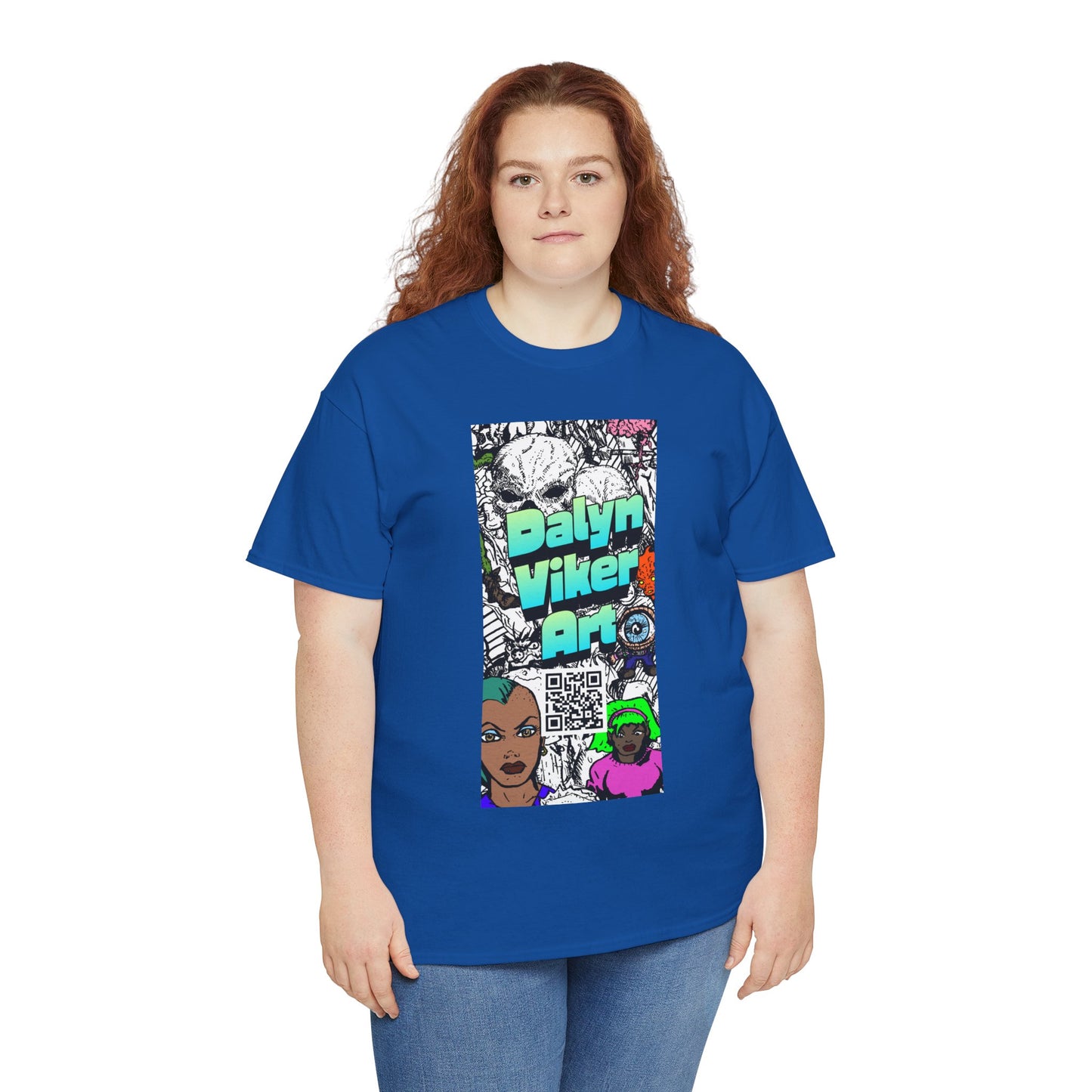 Graphic Art T-Shirt — "Dalyn Viker Art" Vertical Collage Tee