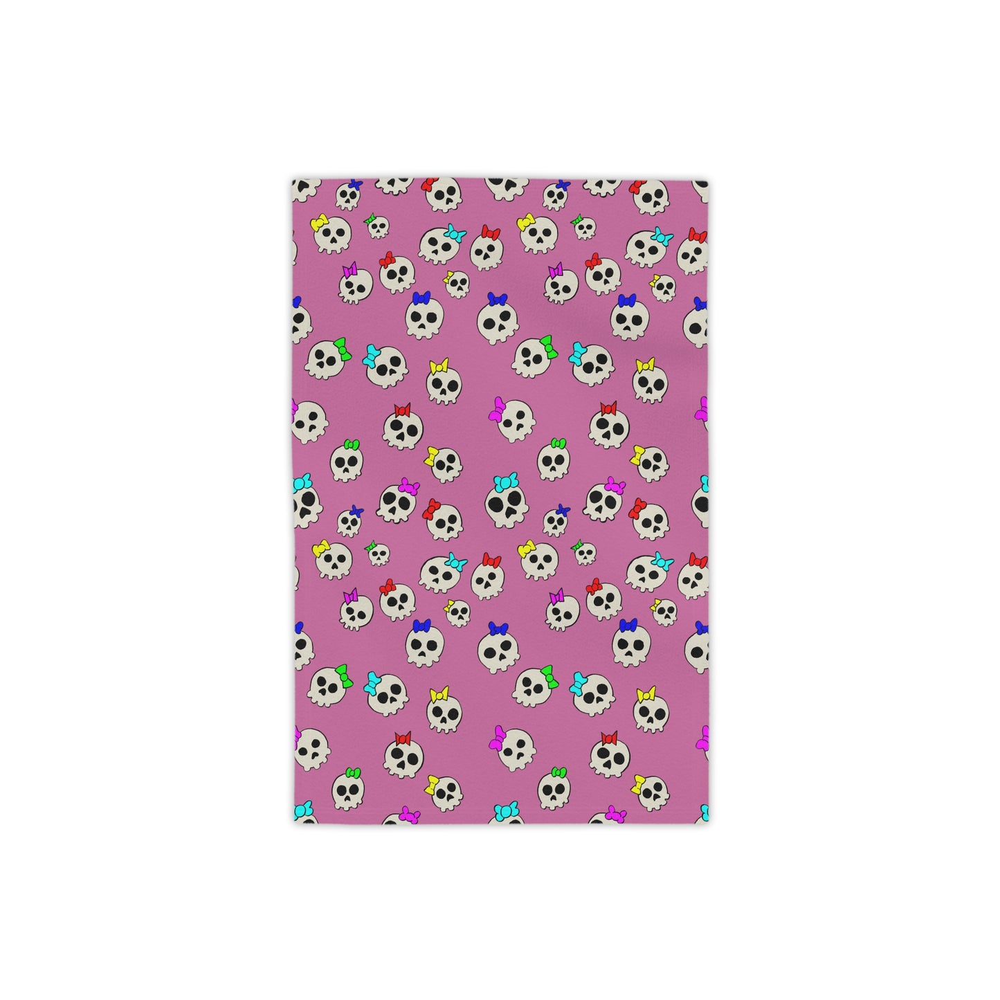 Delightfully Cute Skulls - Pink - Beach Towels