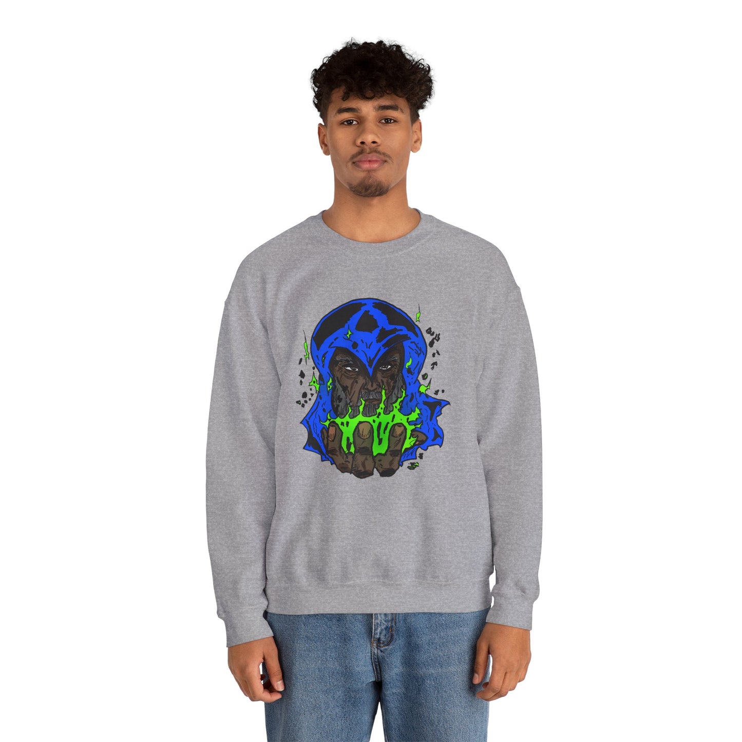 Cosmic Wizard Mystical Graphic Sweatshirt