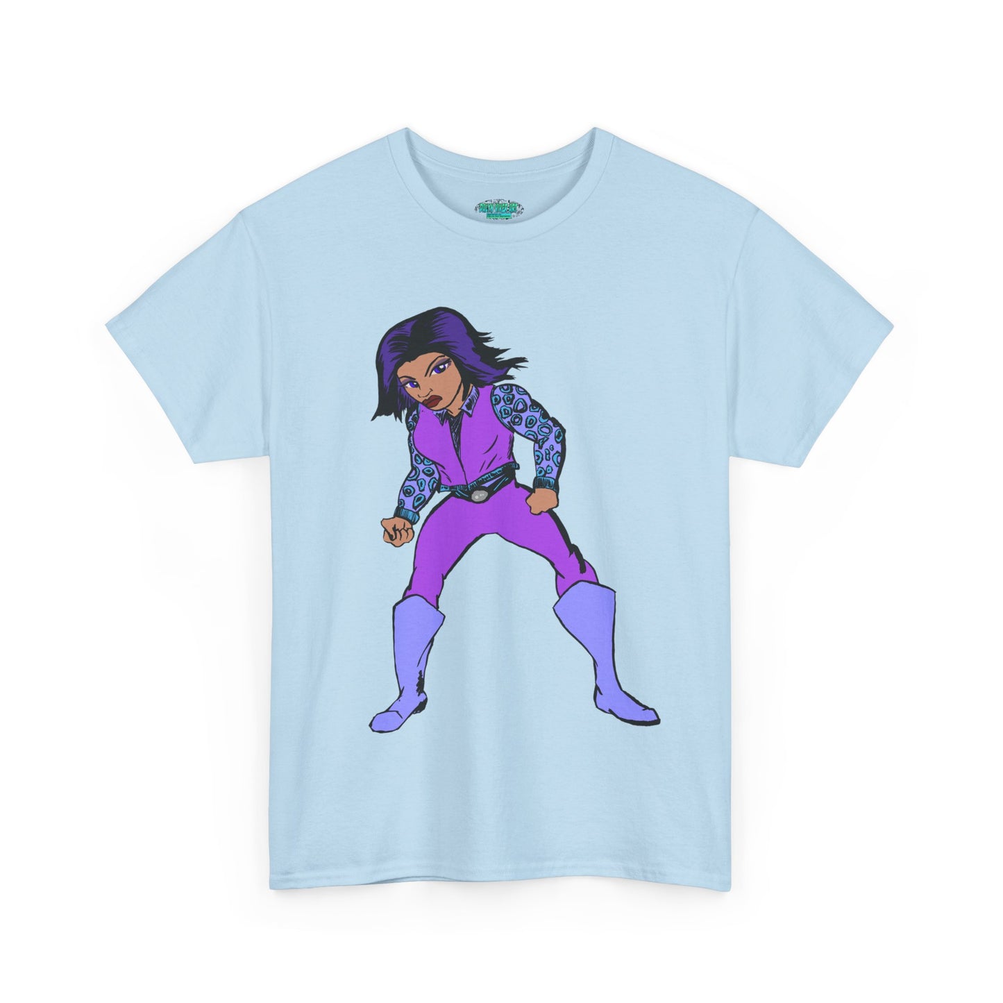 Retro Cartoon Hero Woman Character Unisex Heavy Cotton Tee, Vintage Graphic Tee, Fun T-Shirt, Gift for Fans, Casual Wear, Everyday Tee