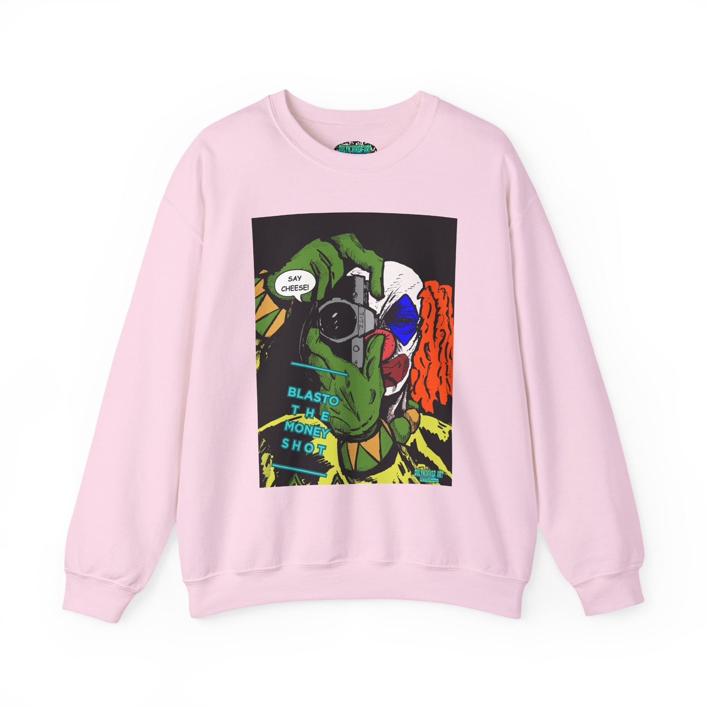 Blasto the Clown Retro Homage Graphic Crewneck Sweatshirt - 'Blast from the Past'