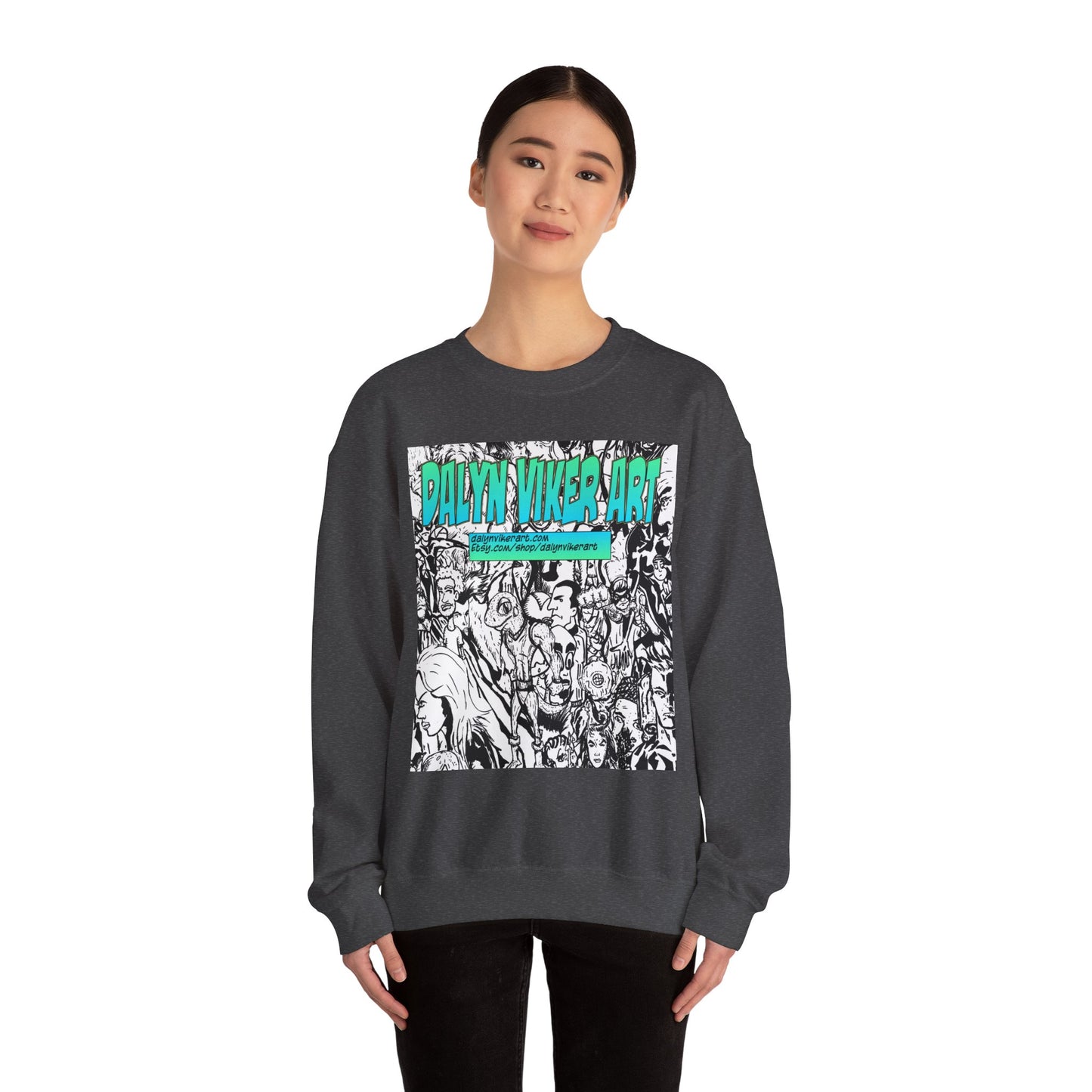 Graphic Art Crewneck Sweatshirt - Dalyan Viker Art Edition