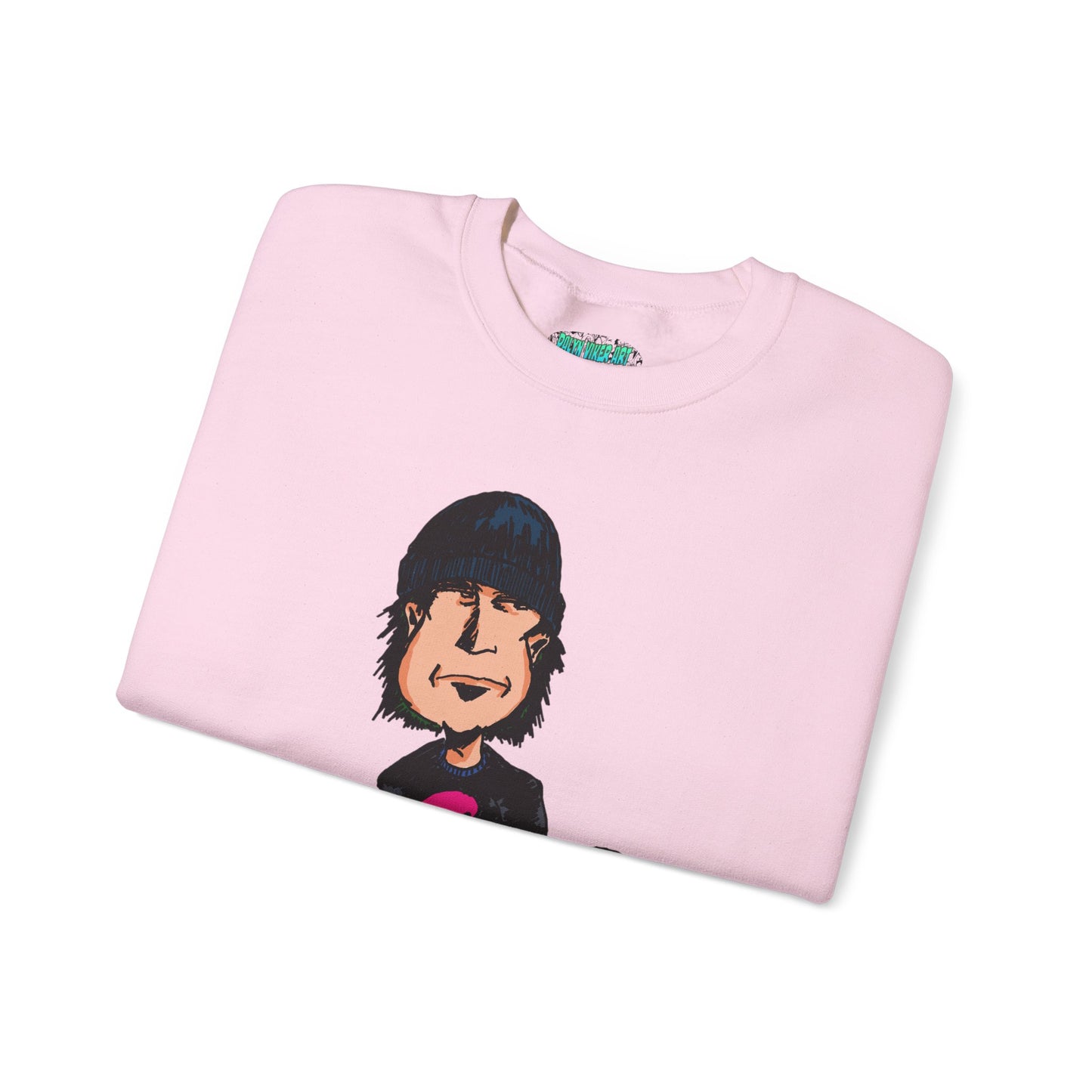 Rude Skater Dude - Skate Punk - Cartoon Skater Crewneck Sweatshirt – Cute Skateboarder Graphic Pullover