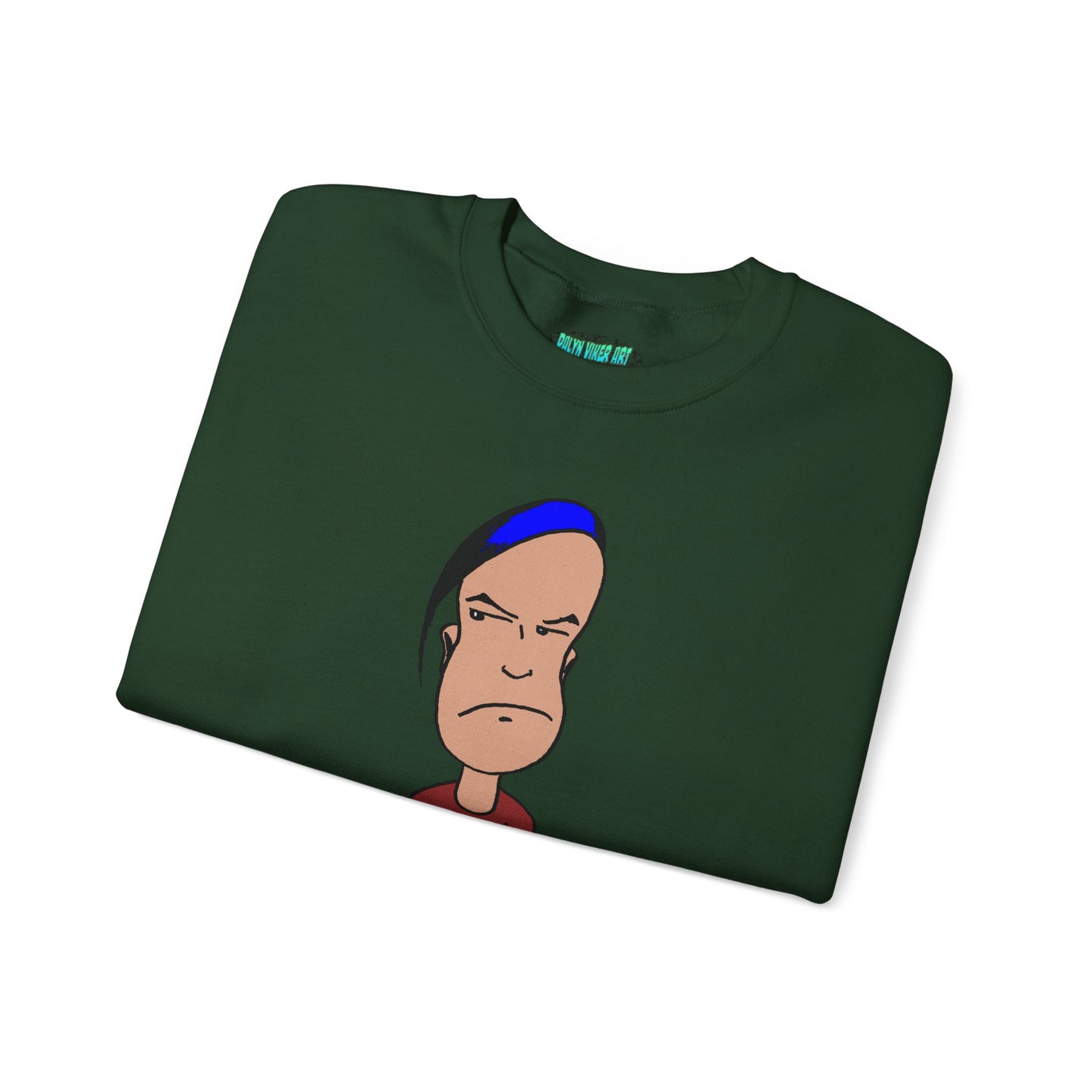 Smug Cartoon Graphic Crewneck Sweatshirt for Casual Style