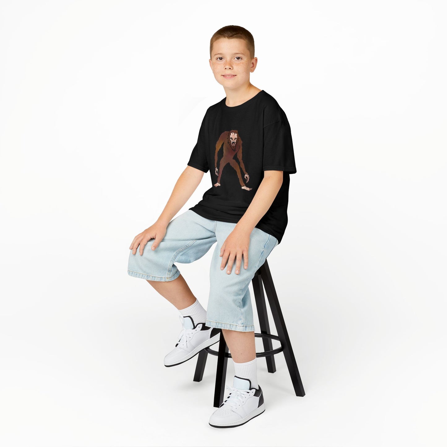 Kids Tee — Playful Sasquatch/Yeti Monster Graphic