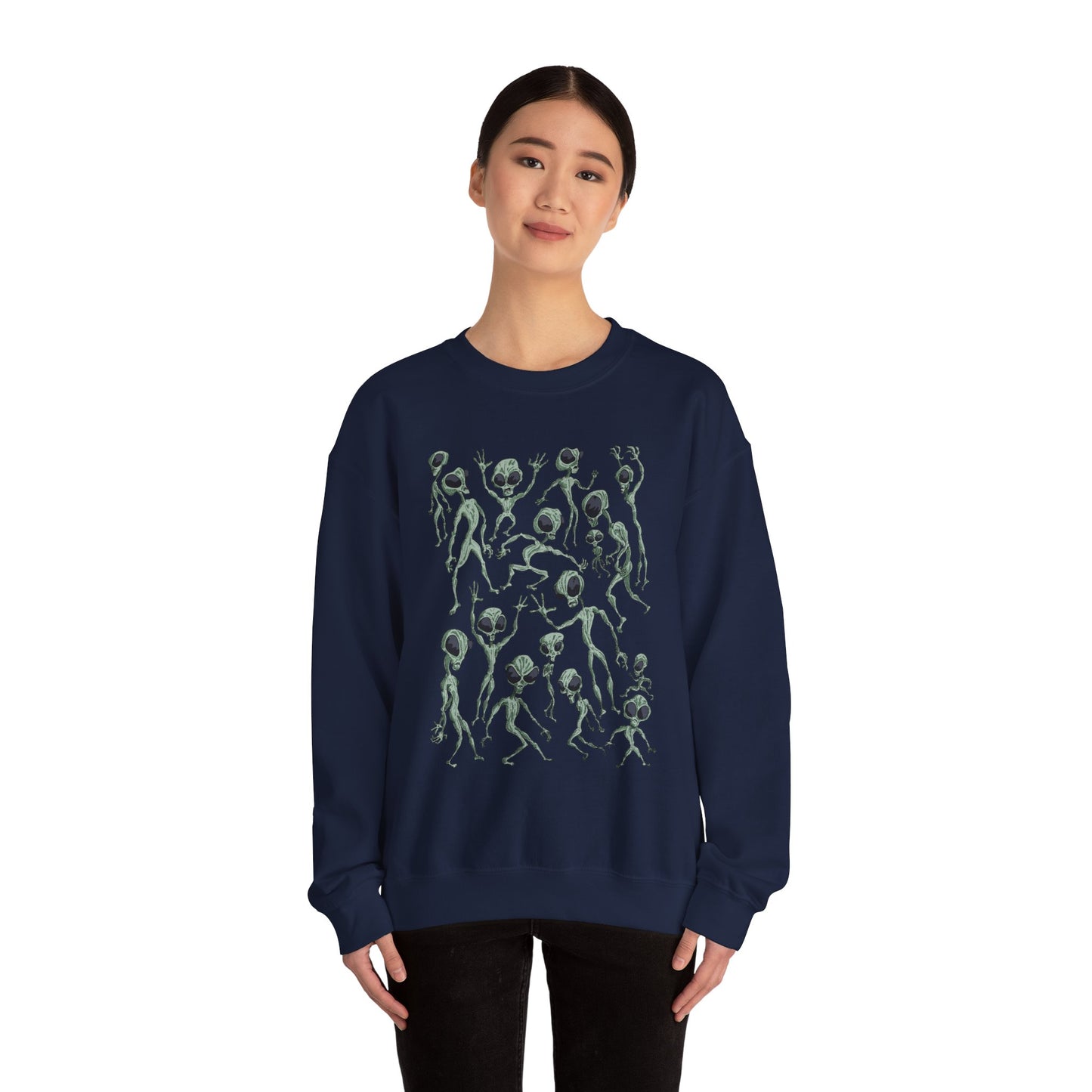 Alien Dance Party Crewneck Sweatshirt – Unisex Heavy Blend