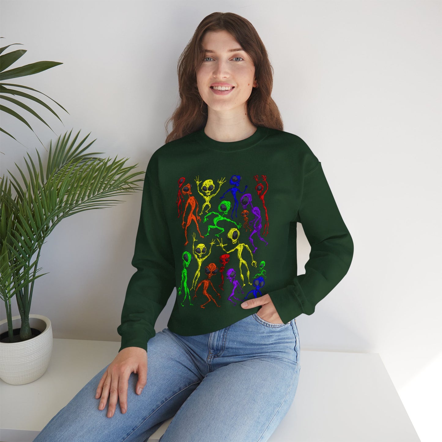 Alien Dance Party Crewneck Sweatshirt