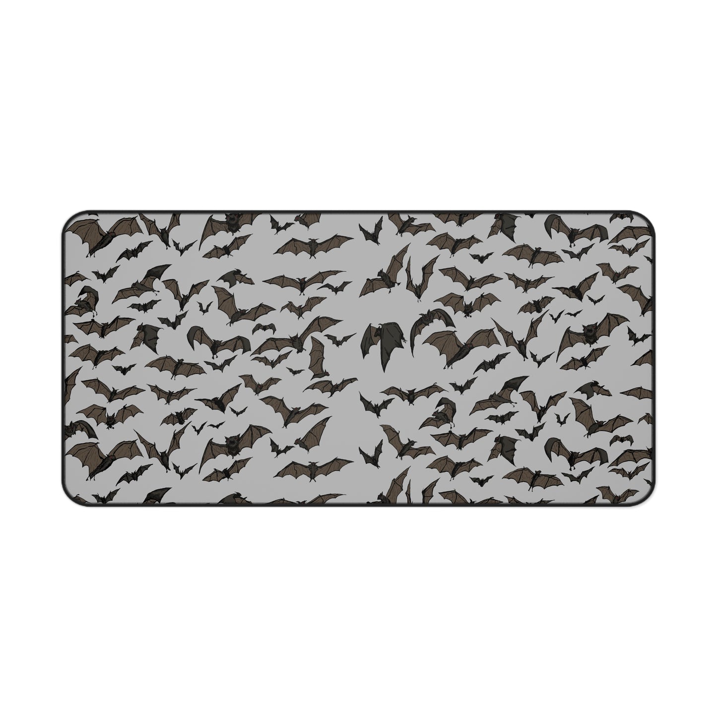 Spooky Bat Cold Night Desk Mat - Perfect for Halloween Decor, Office Supplies, Gamer Accessories, Home Office, Spooky Gift Ideas
