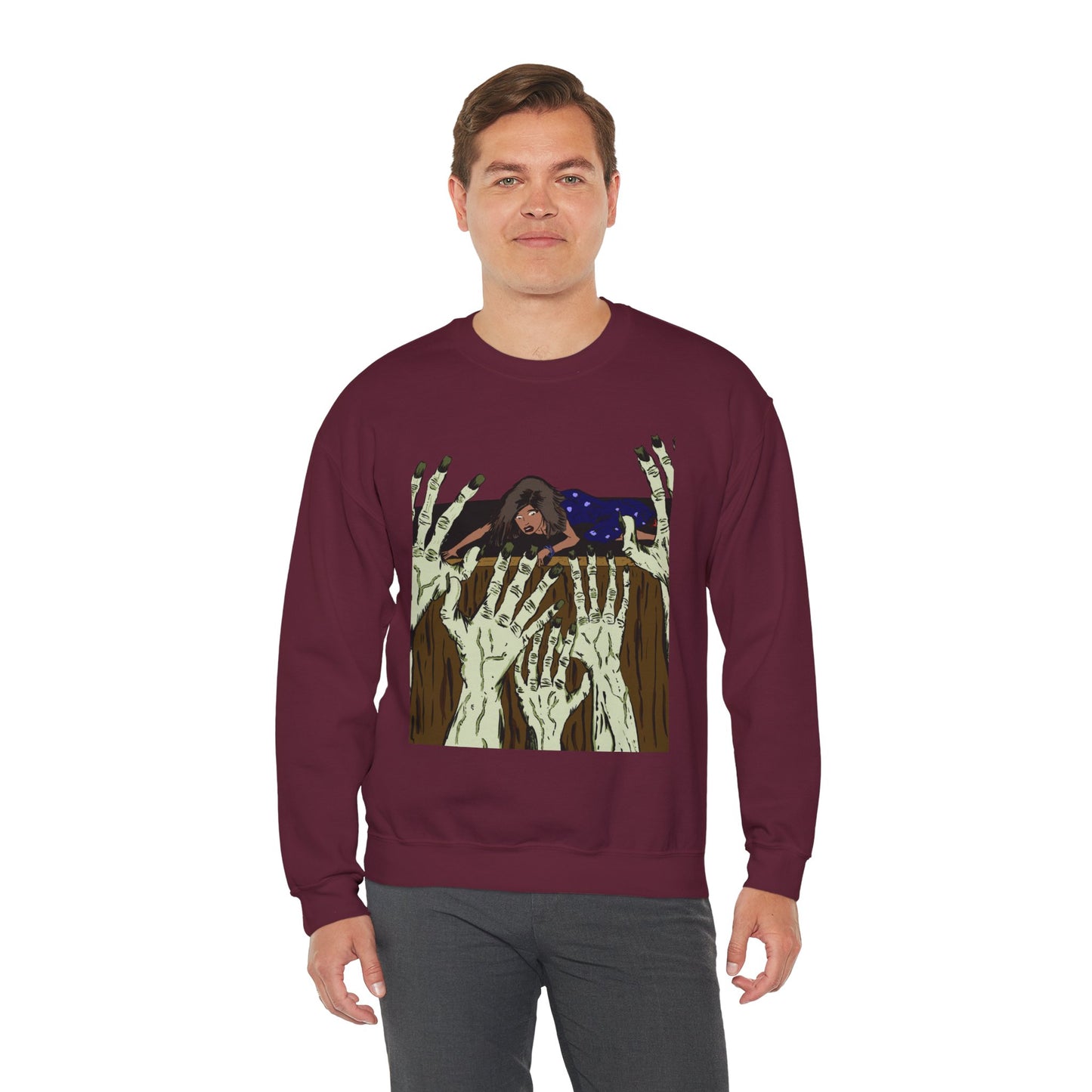 Haunting Hands Crewneck Sweatshirt - Unisex Heavy Blend™
