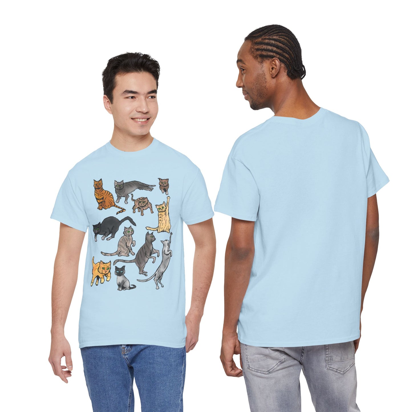 Cats Collage T-Shirt — Cute Cat Illustration Tee for Cat Lovers