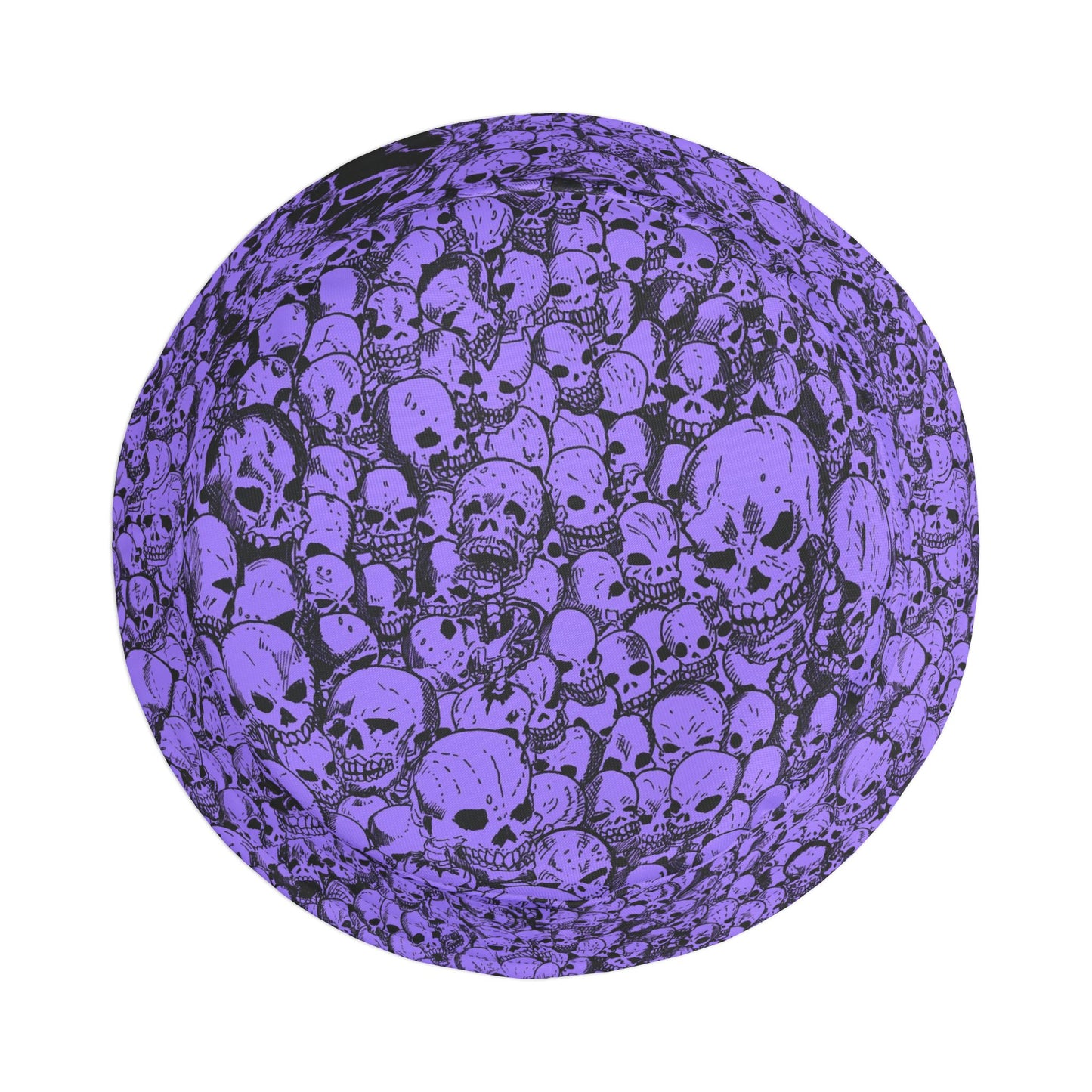 Purple Gathering of Skulls Print Bucket Hat - Edgy Summer Accessory