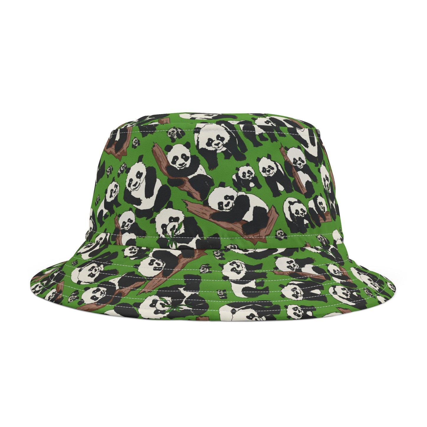 Cute Panda Pattern Bucket Hat, Funky Outdoor Hat, Trendy Summer Accessory, Gift for Animal Lovers, Festival & Beach Hat