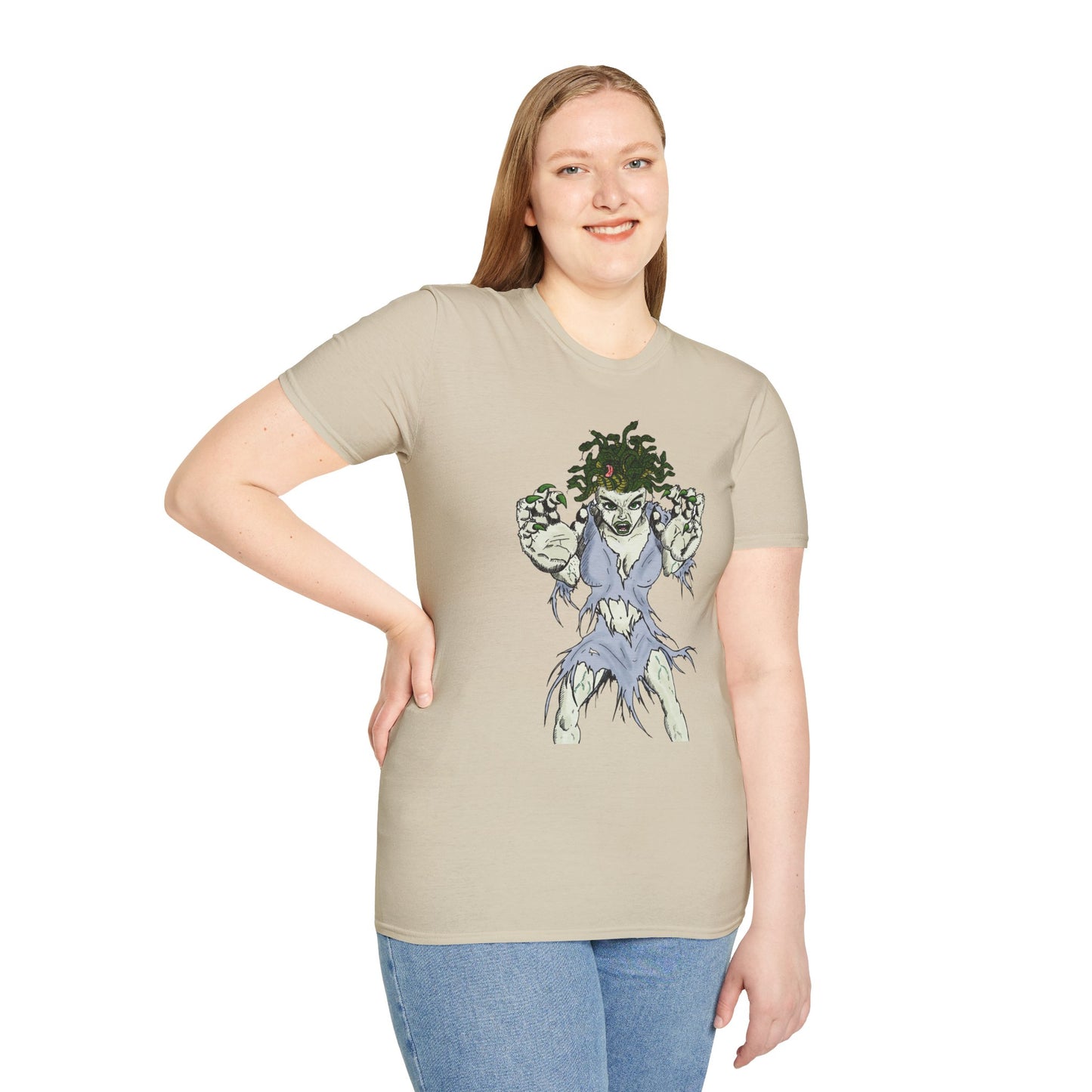 Medusa Assailing Unisex T-Shirt - Mythological Monster Dalyn Viker Art