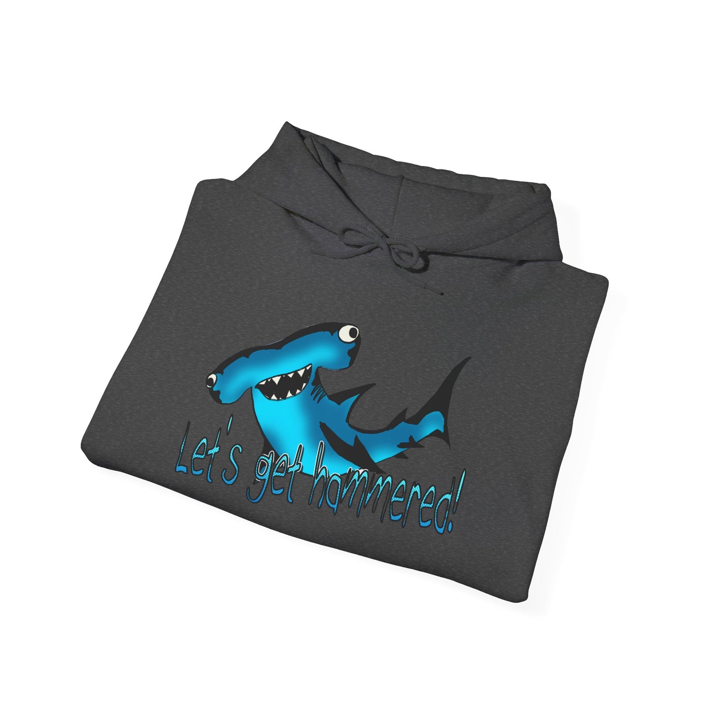Let's Get Hammered Shark-Themed Unisex Hoodie: Let's Get Fin-tastic, Casual Wear, Gift for Ocean Lovers, Beach Party, Summer Fun