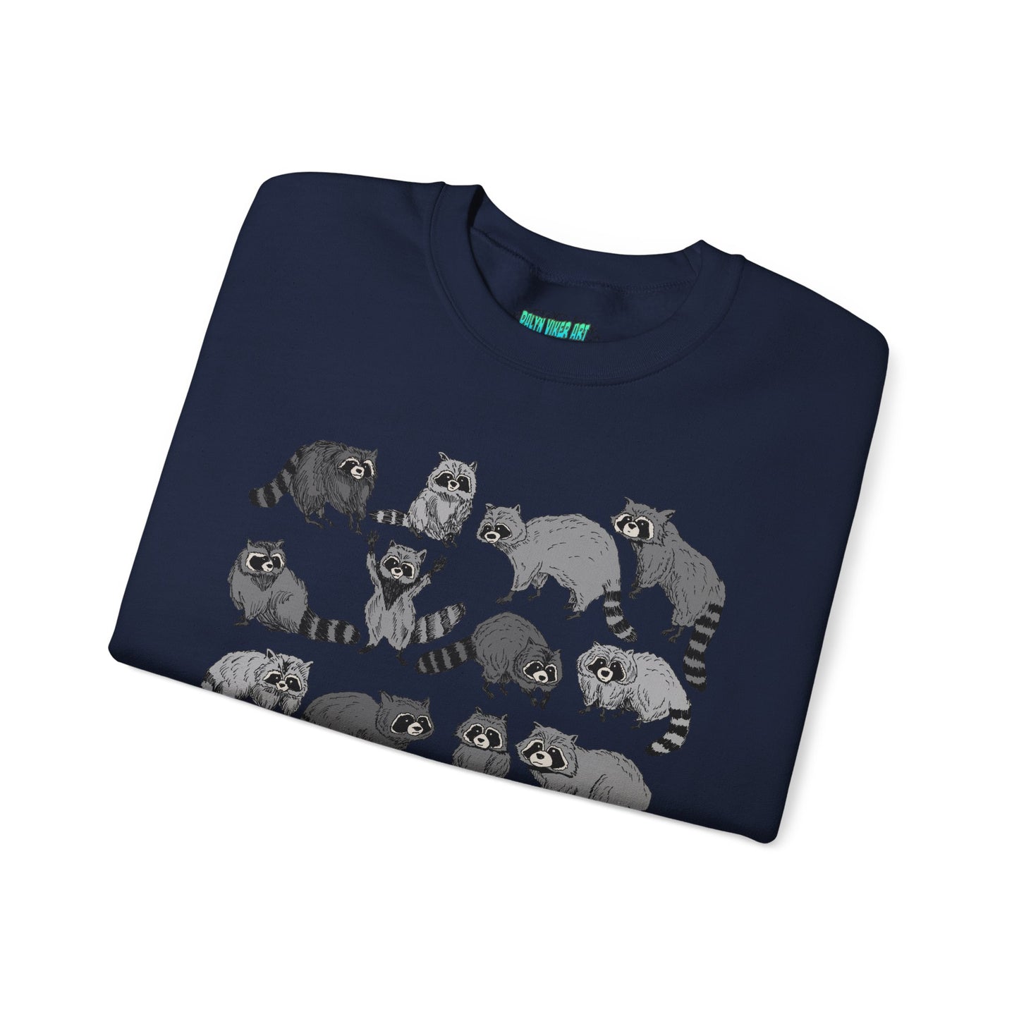 Playful Raccoon Crewneck Sweatshirt - Unisex Heavy Blend